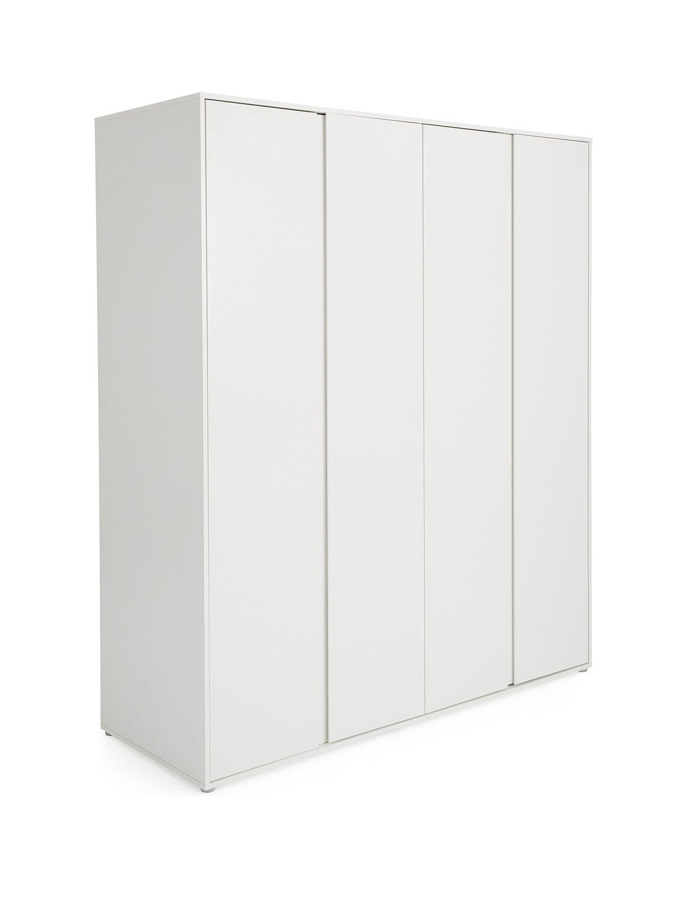 Image 3 of 7 of The Very Collection Lisson 4 Door Wardrobe with Internal Chest of&nbsp;Drawers - White - FSC&reg; Certified