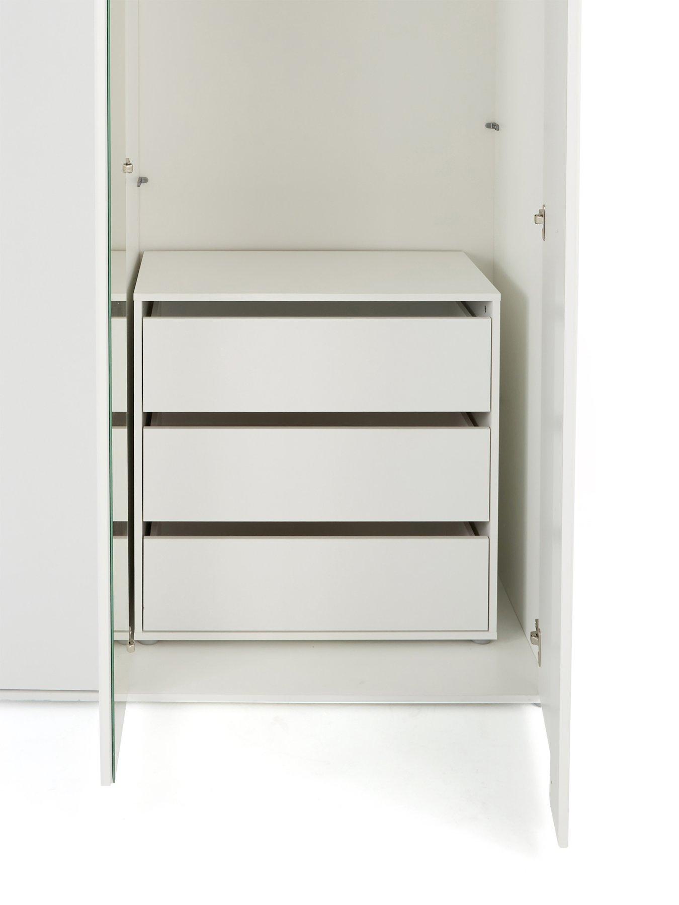 Image 6 of 7 of The Very Collection Lisson 4 Door Wardrobe with Internal Chest of&nbsp;Drawers - White - FSC&reg; Certified