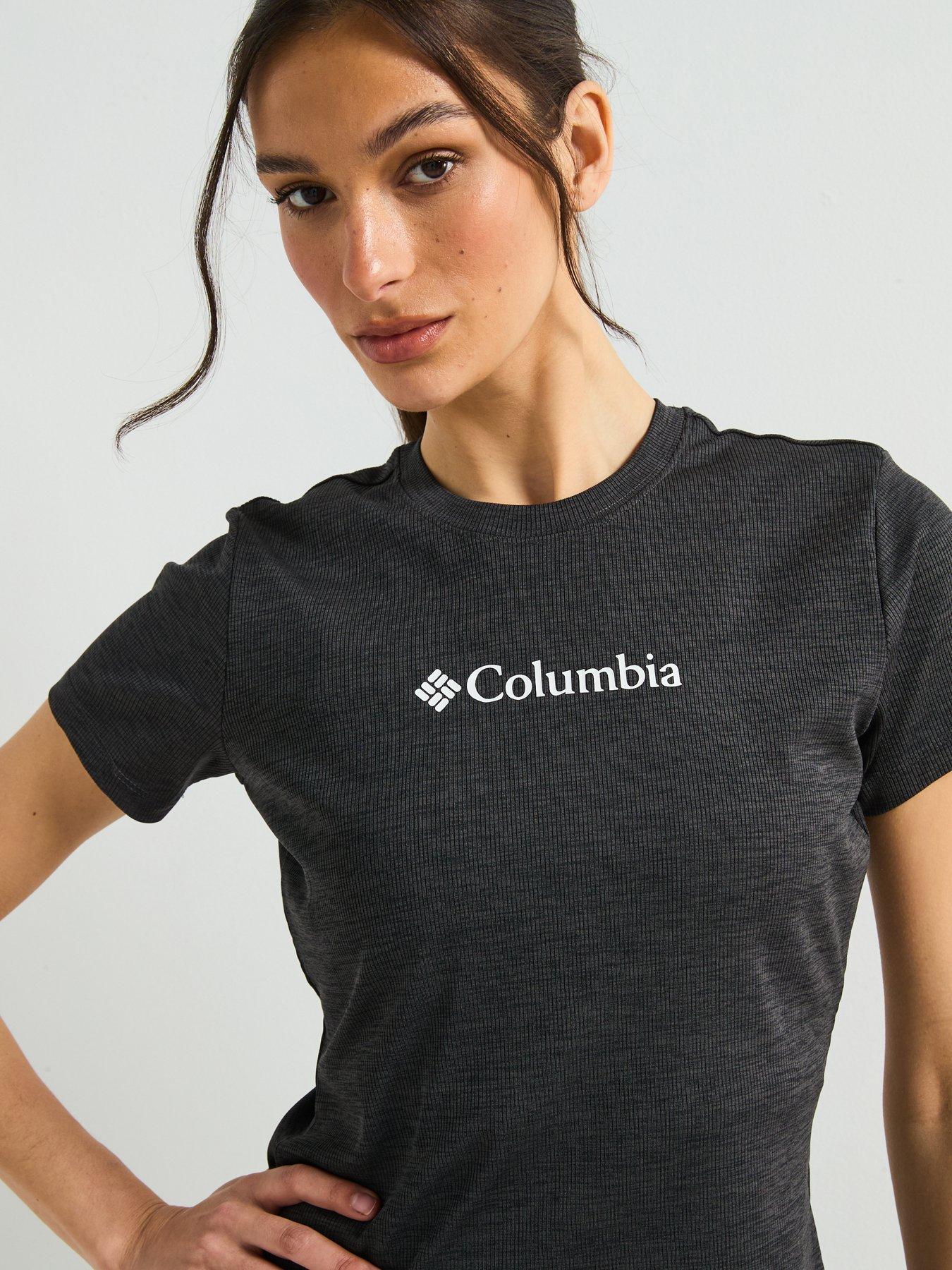  image of columbia-womens-move-short-sleeve-t-shirt-black