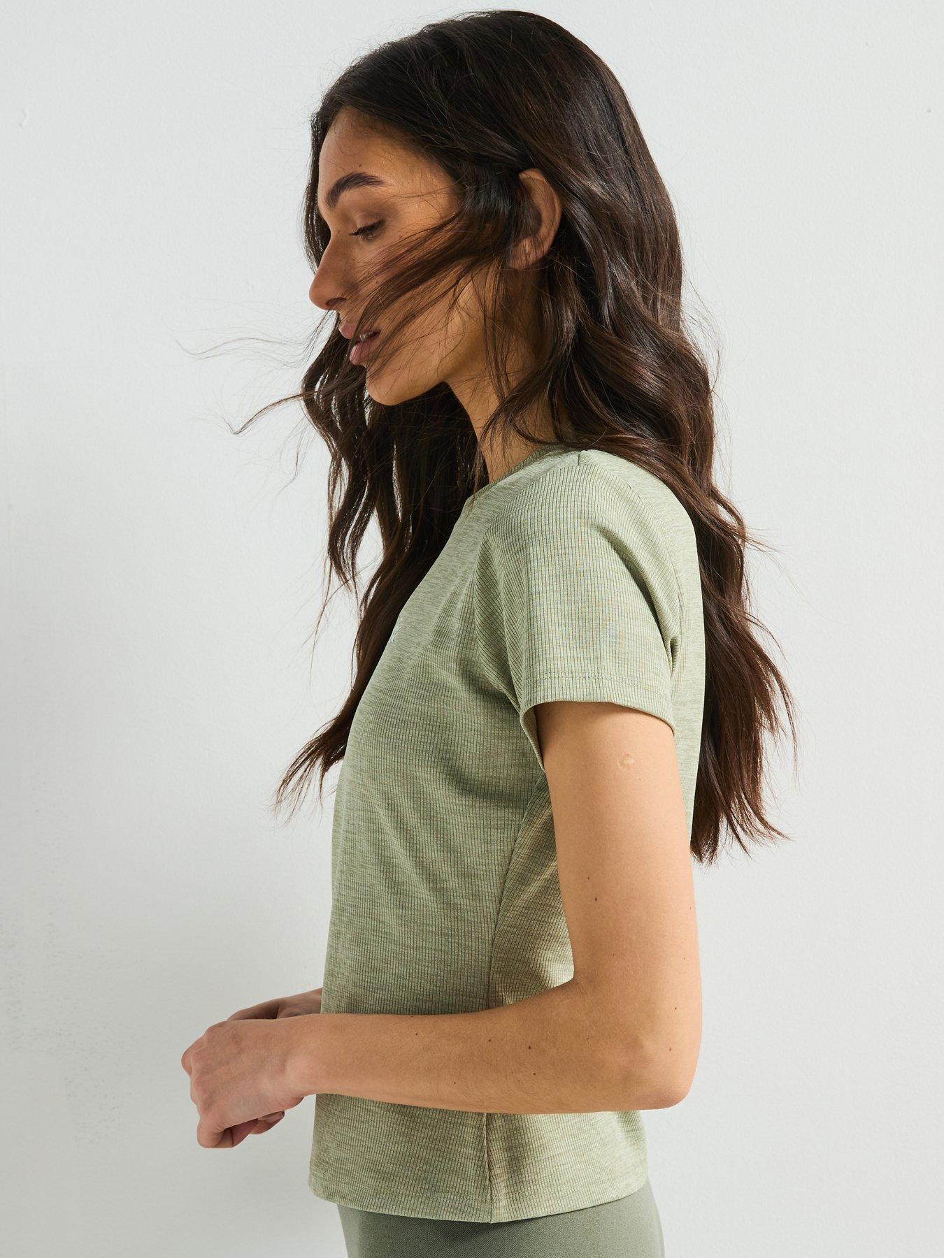  image of columbia-womens-move-short-sleeve-t-shirt-green