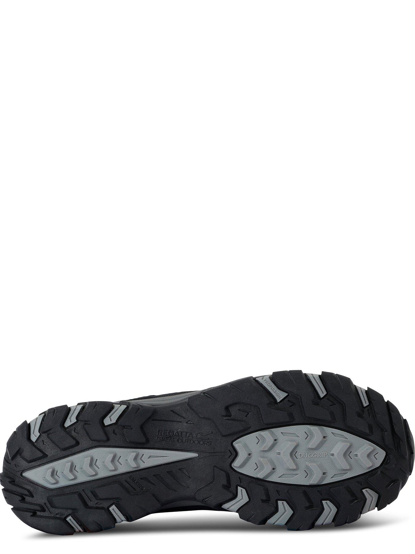  image of regatta-mens-holcombe-low-waterproof-walking-shoe--black