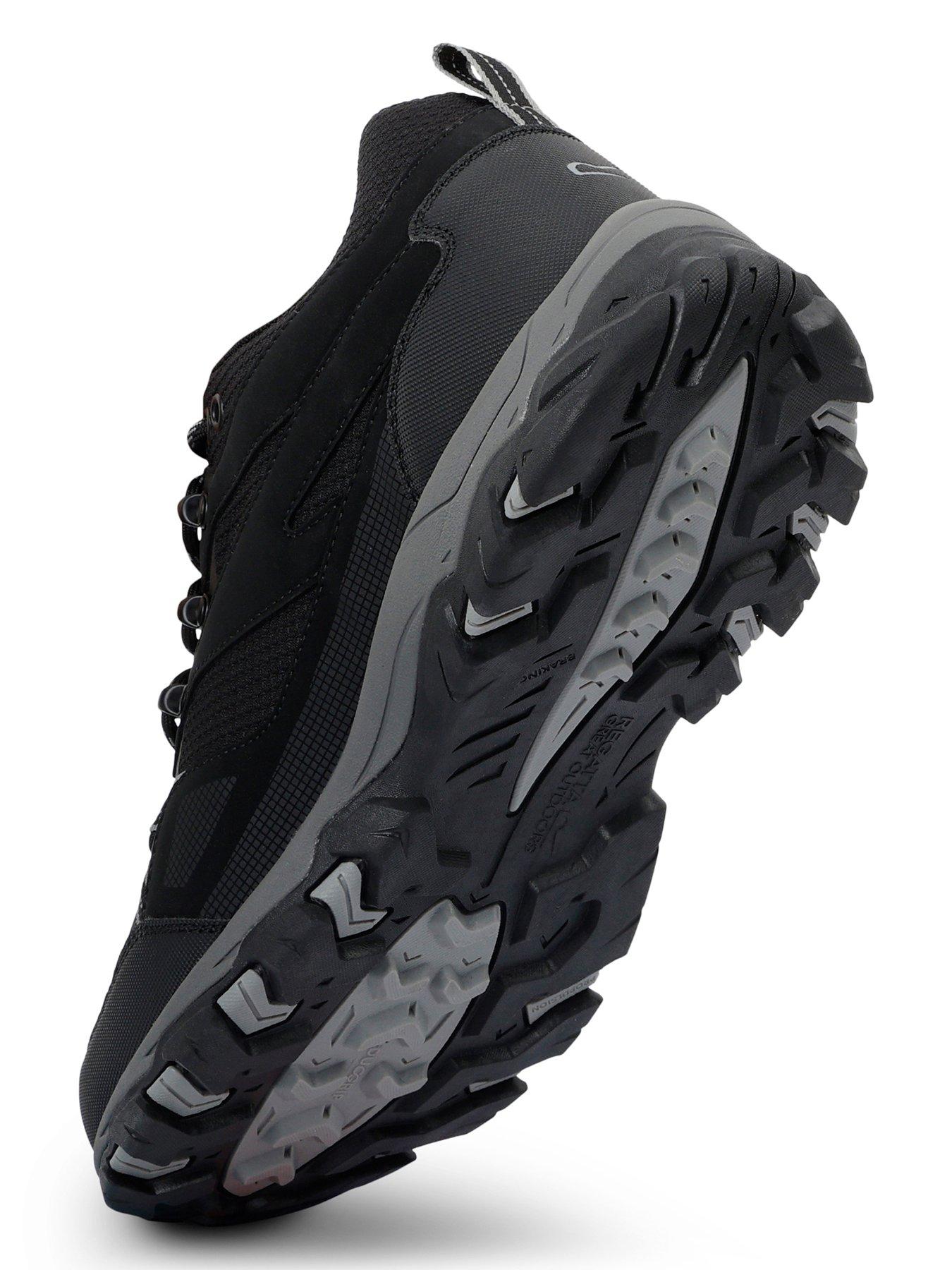  image of regatta-mens-holcombe-low-waterproof-walking-shoe--black