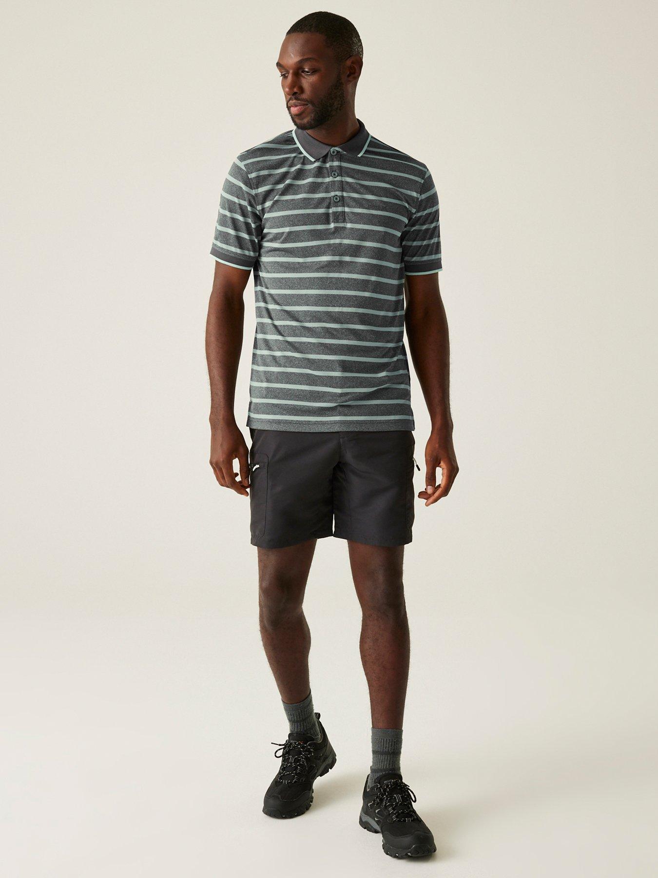 Image 3 of 6 of Regatta Men's Kildra Striped Polo Shirt- Green