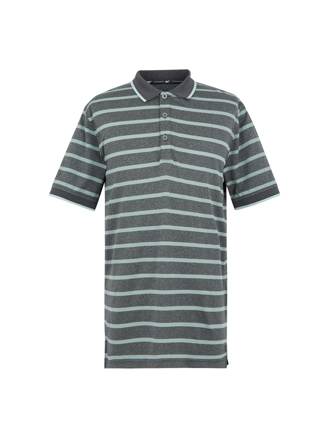 Image 5 of 6 of Regatta Men's Kildra Striped Polo Shirt- Green
