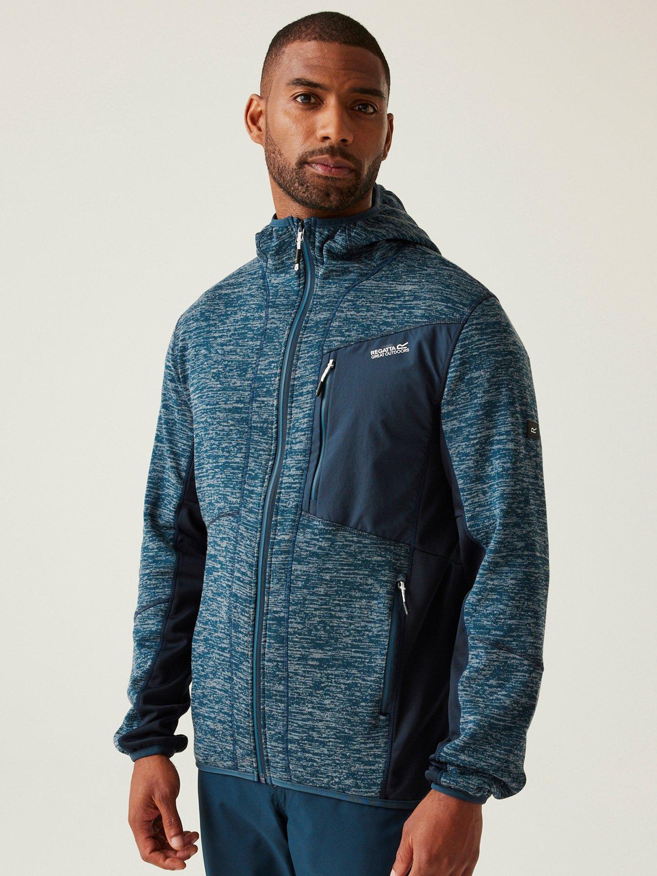 Regatta Mens Alven Full Zip Hooded Fleece - Navy