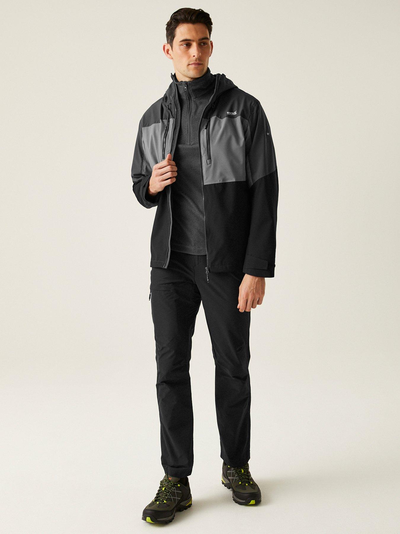  image of regatta-mens-maland-ii-waterproof-shell-jacket-dark-grey
