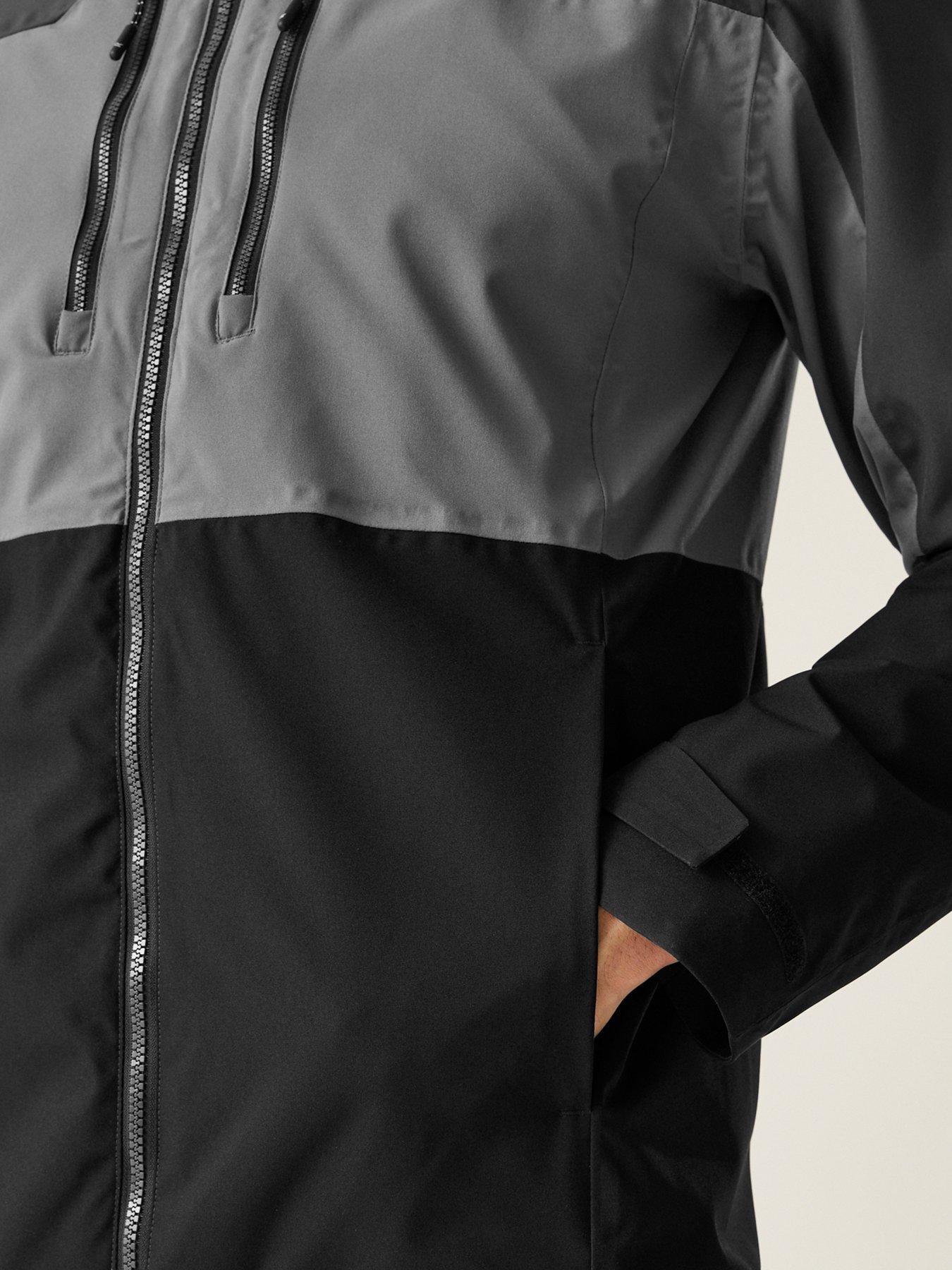  image of regatta-mens-maland-ii-waterproof-shell-jacket-dark-grey