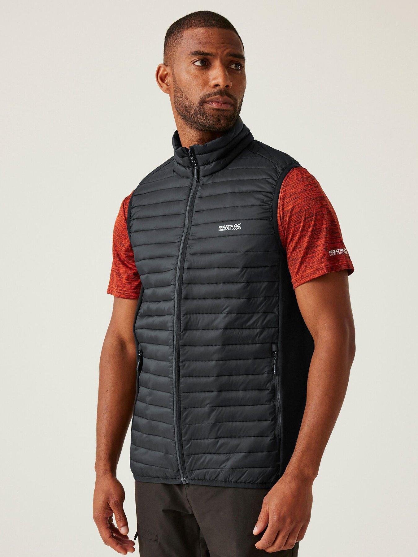 undefined Mens Anderson Hybrid Bodywarmer Baffled Gilet - Black