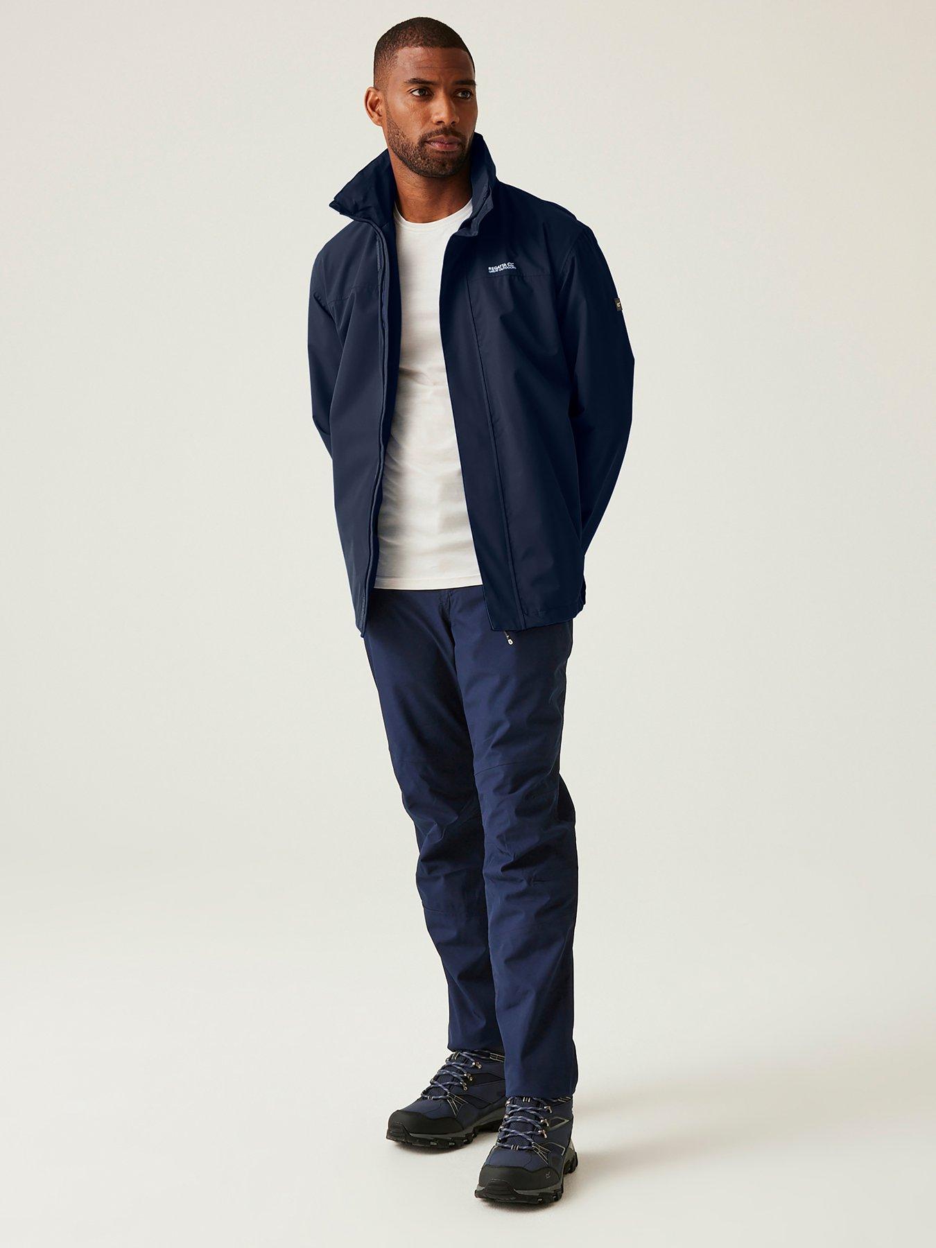  image of regatta-mens-matt-waterproof-shell-jacket--navy