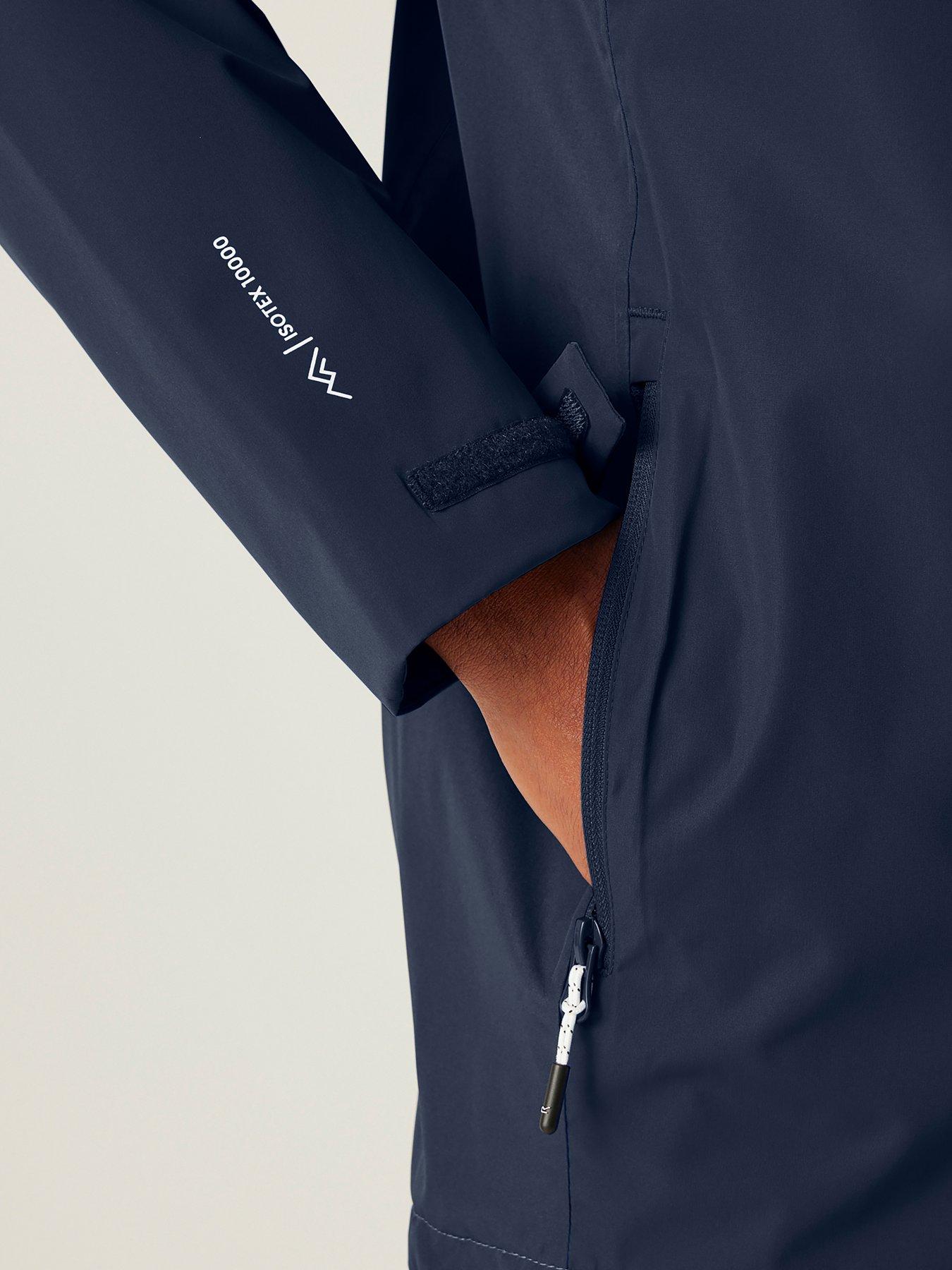  image of regatta-mens-matt-waterproof-shell-jacket--navy
