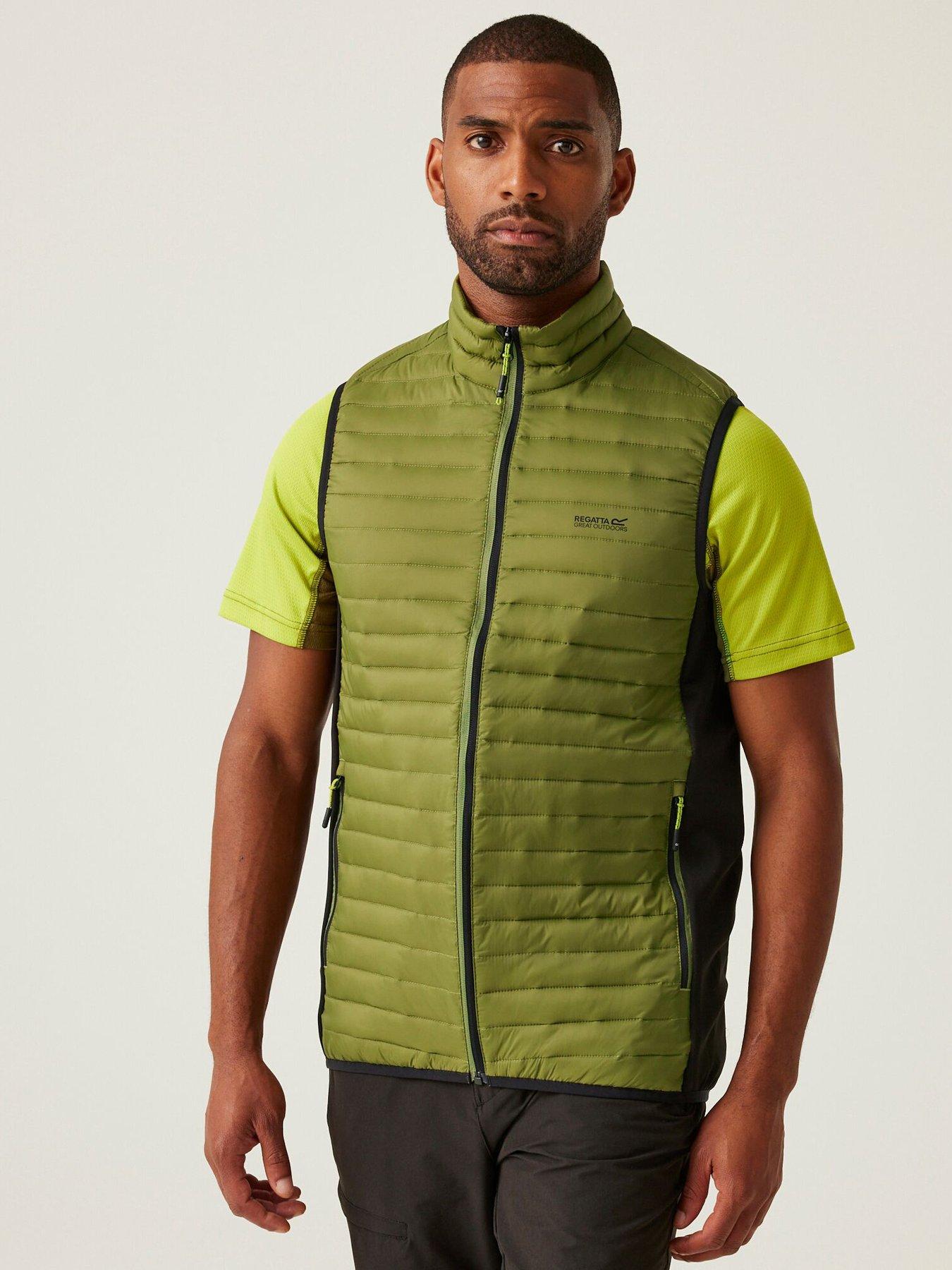 undefined Mens Anderson Hybrid Bodywarmer Baffled Gilet - Green