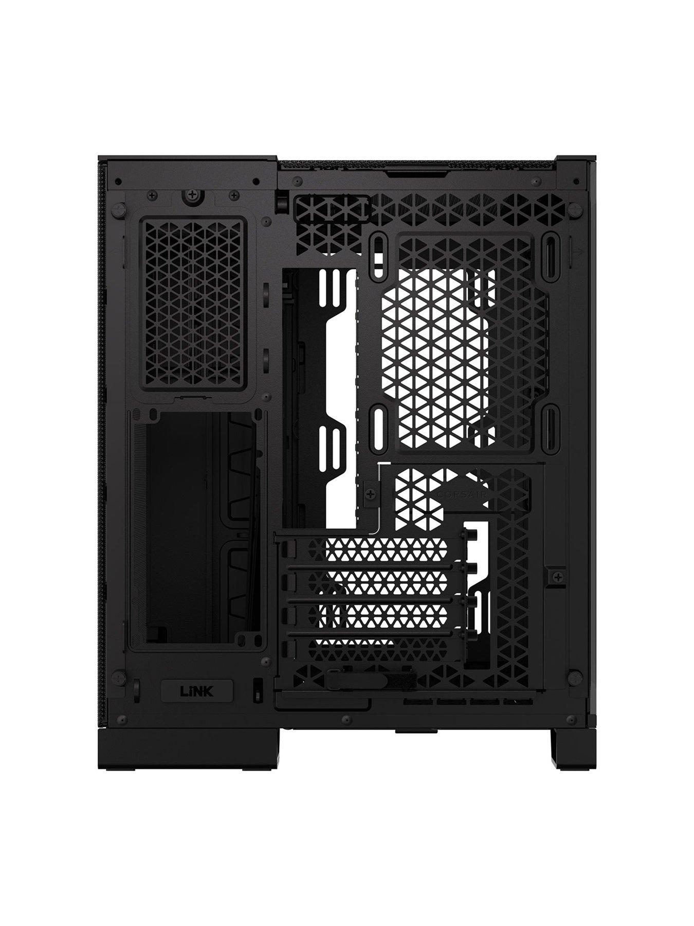 image of corsair-2500d-airflow-tempered-glass-dual-chambernbspmid-tower-pc-case-black