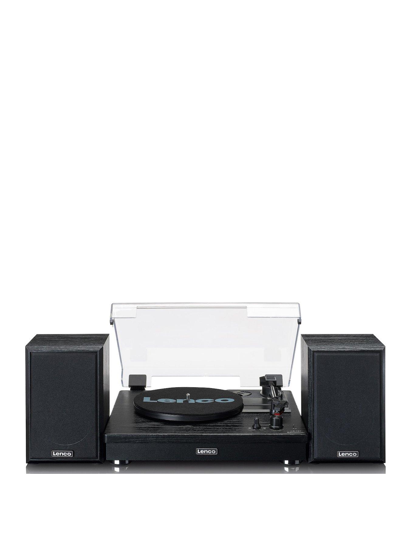 lenco-ls-101bk-belt-drive-wooden-turntable