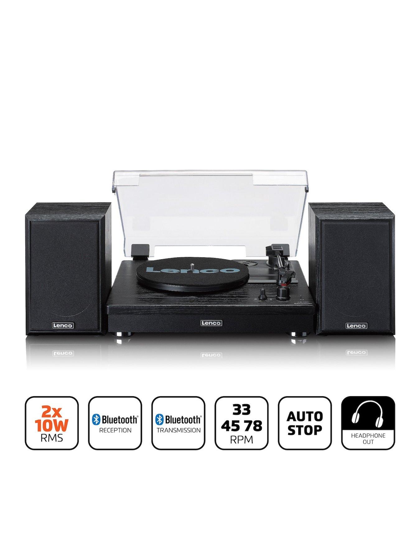  image of lenco-ls-101bk-belt-drive-wooden-turntable
