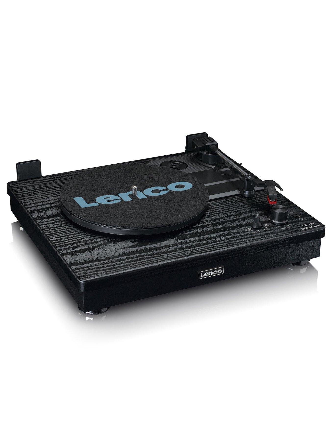  image of lenco-ls-101bk-belt-drive-wooden-turntable