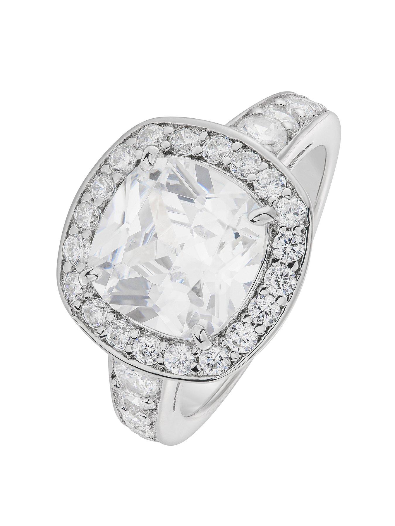 the-love-collection-sterling-silver-cubic-zirconia-princess-cut-halo-ring