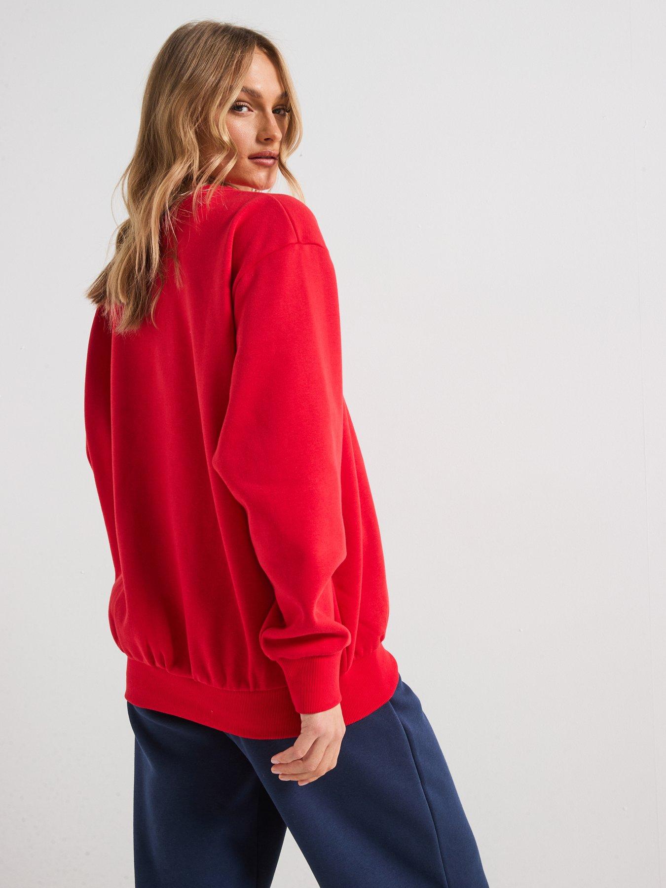  image of peach-fit-womens-ivy-sweatshirt-red
