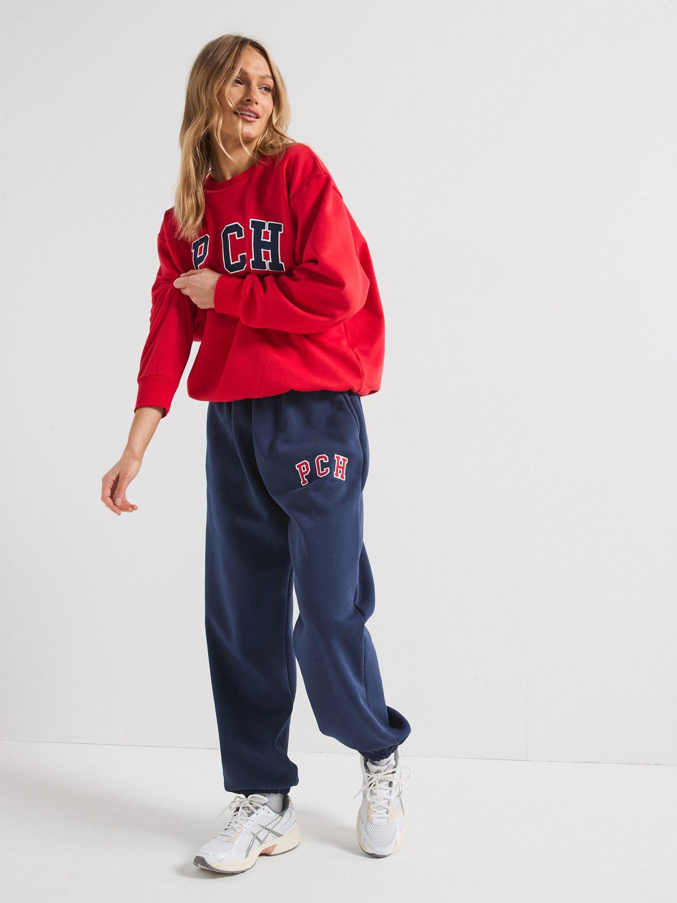  image of peach-fit-womens-ivy-sweatshirt-red