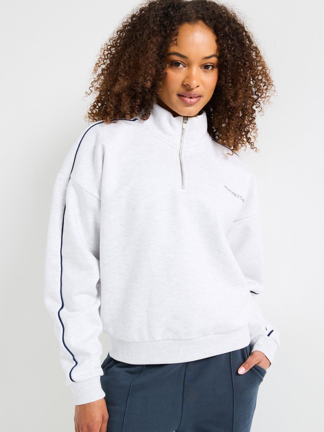 peach-fit-womens-adriana-zip-neck-sweat-ice-marl-grey