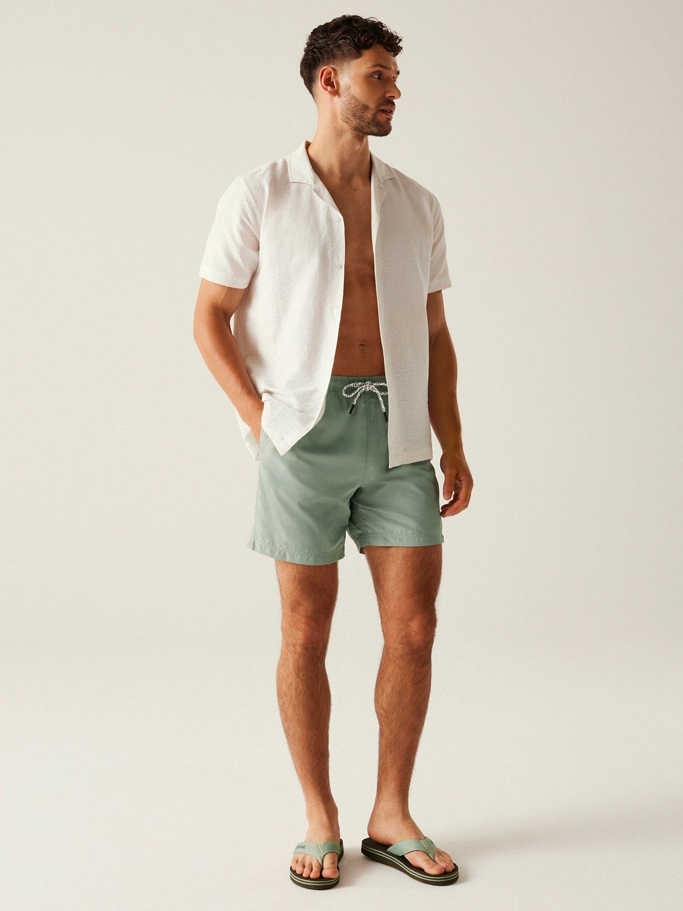  image of regatta-mens-mackley-swimming-shorts-green