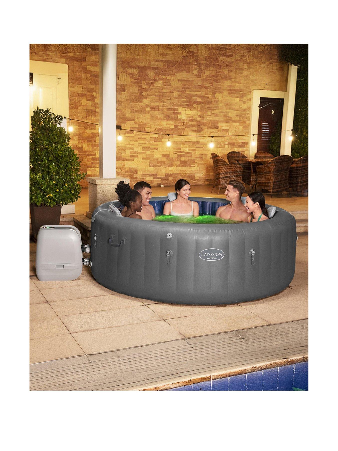 Lay-Z-Spa Santorini Smart EnergySense HydroJet Pro Hot Tub (5-7 Person)