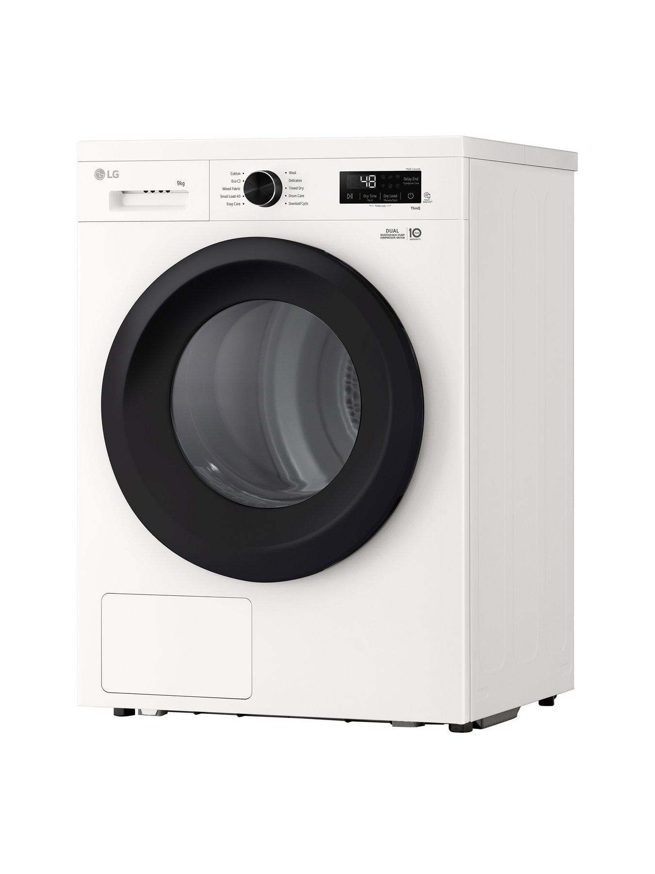 Image 2 of 6 of LG RHX1009NWK&nbsp;9kg Load Eco Hybrid&trade; DUAL Inverter Heat Pump Condenser Tumble Dryer with ThinQ WiFi Function - Glossy White