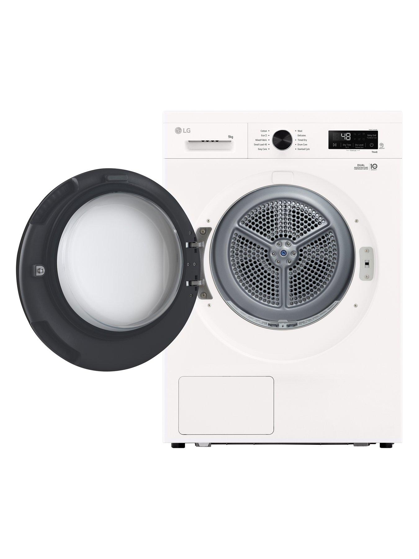 Image 3 of 6 of LG RHX1009NWK&nbsp;9kg Load Eco Hybrid&trade; DUAL Inverter Heat Pump Condenser Tumble Dryer with ThinQ WiFi Function - Glossy White