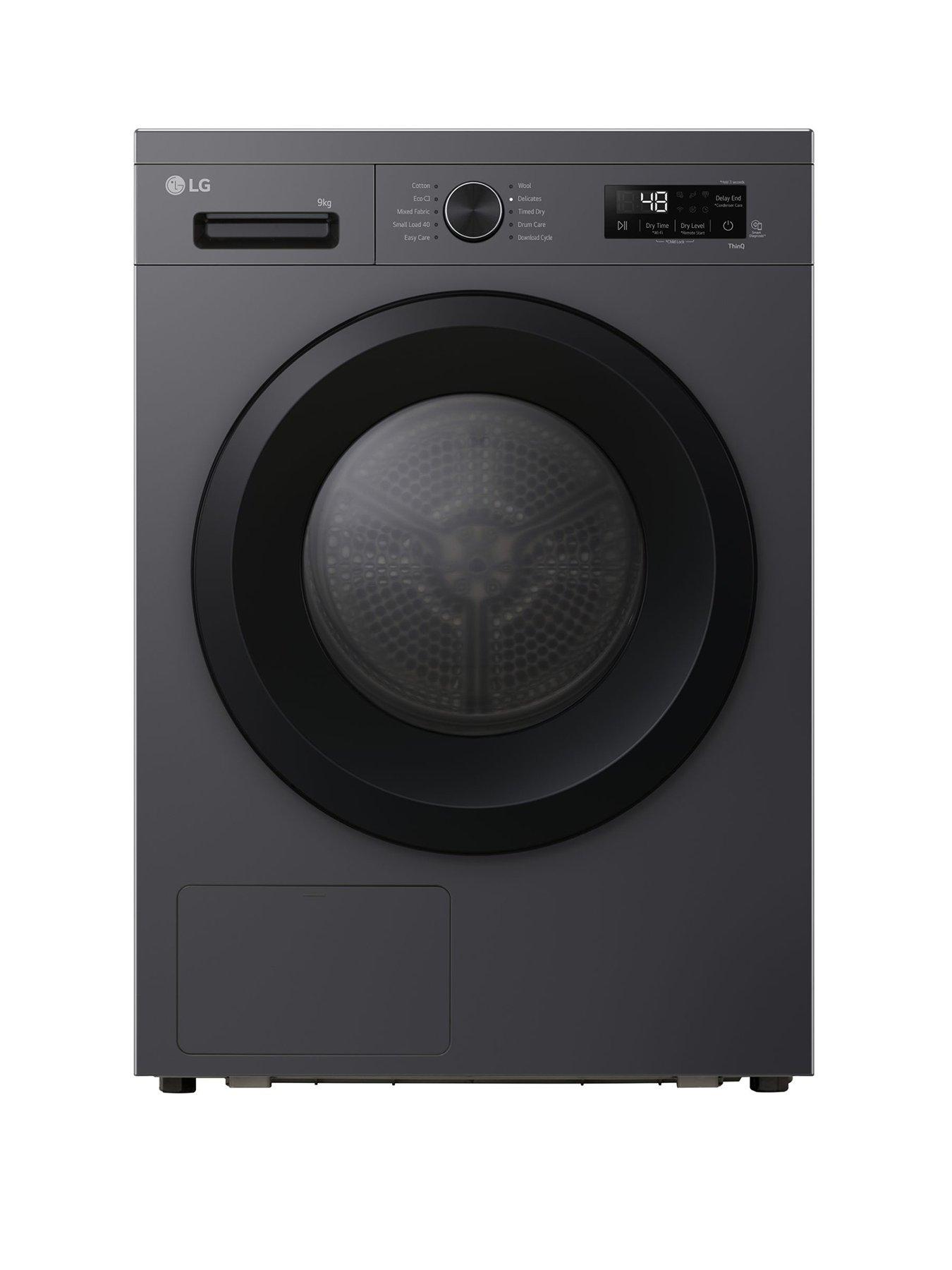 LG Series 2 ThinQT RHX1009NMK 9 kg Heat Pump Tumble Dryer - Grey - A+++ -6% (B) Rated