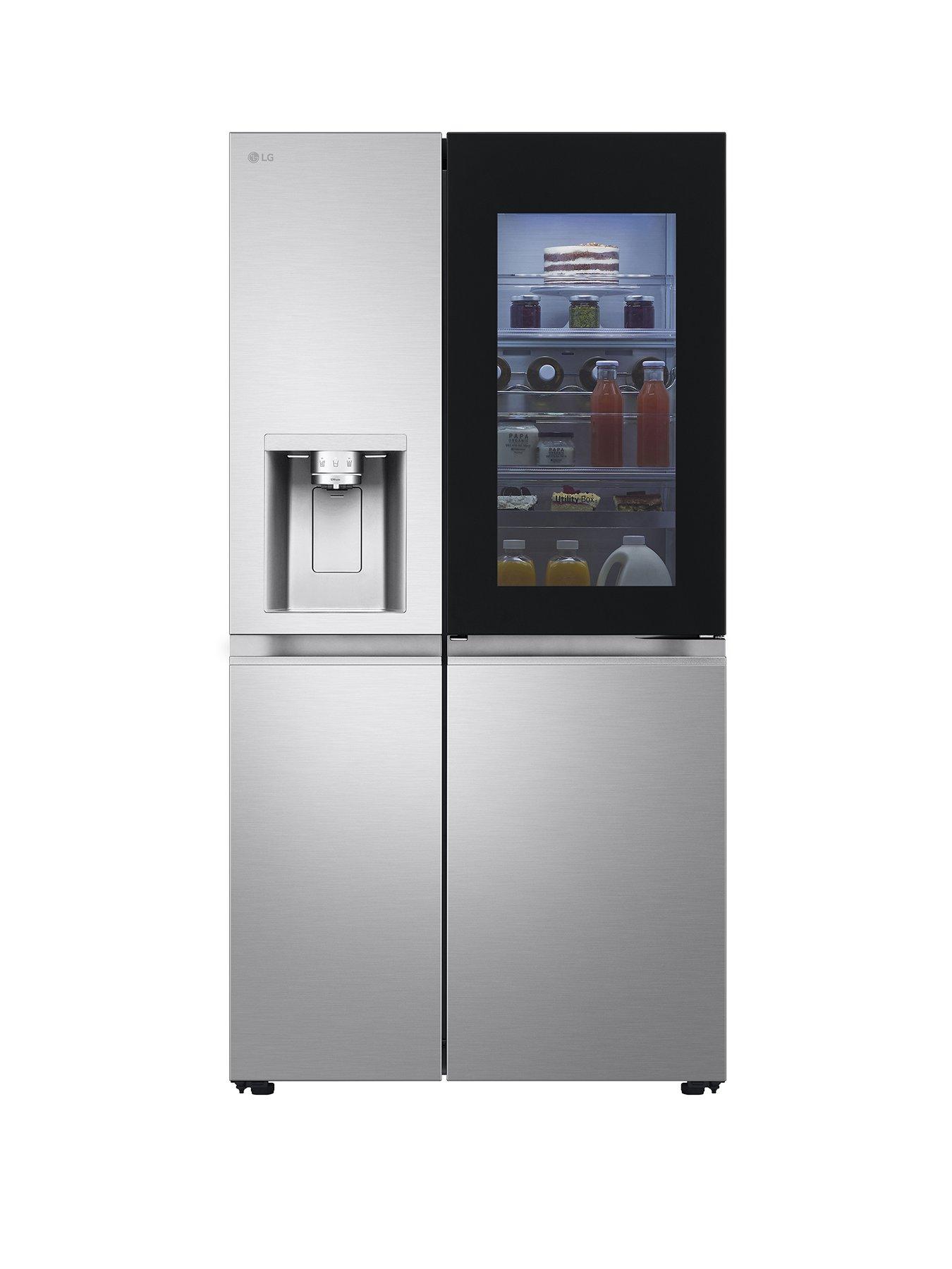 lg-instaview-gsxe90bsad-628l-smart-inverter-american-style-fridge-freezer-brushed-steel