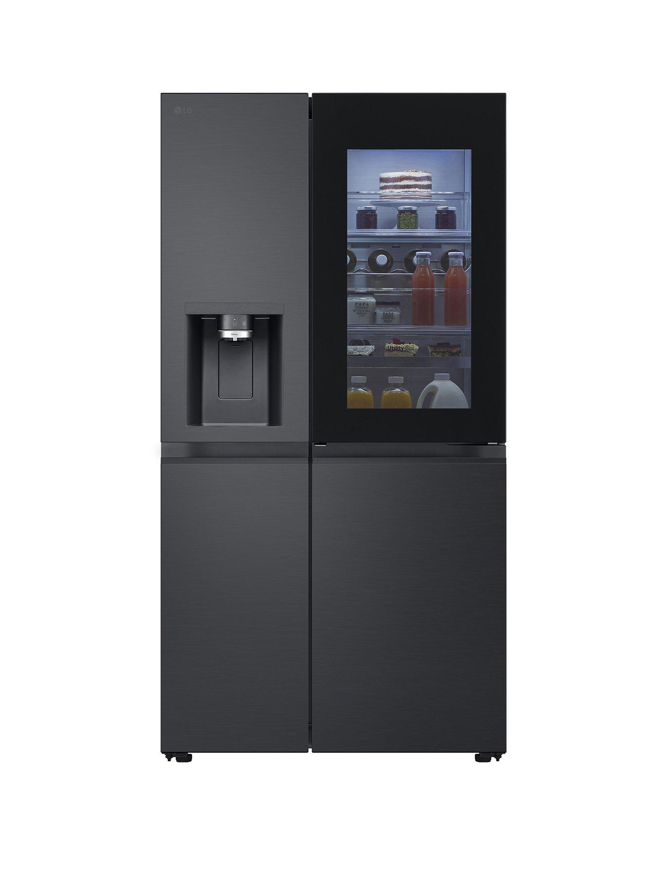  image of lg-instaview-gsxe90evad-628l-smart-inverter-american-style-fridge-freezer-black-steel