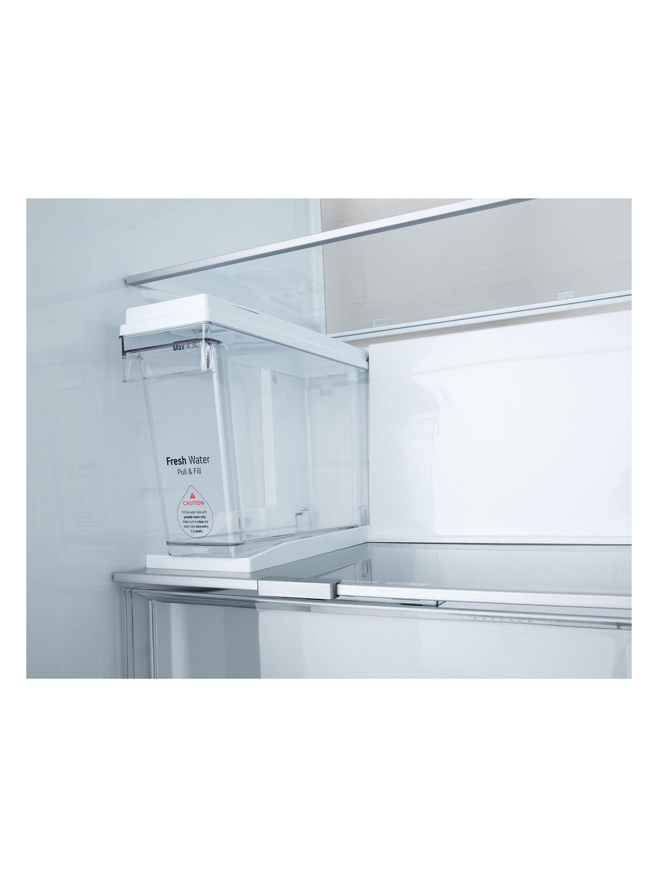  image of lg-instaview-gsxe91evad-628l-smart-inverter-american-style-fridge-freezer-black-steel