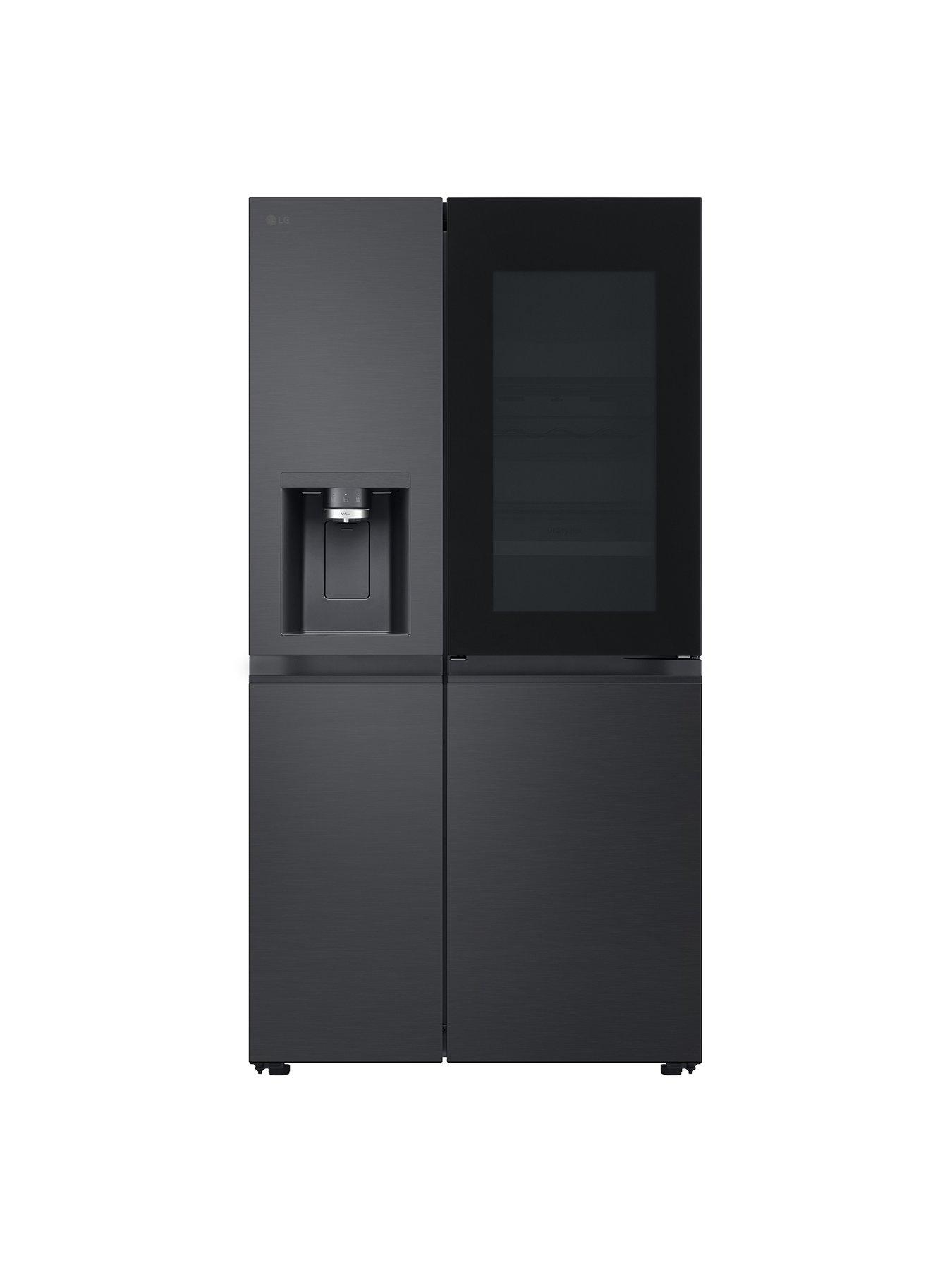  image of lg-instaview-gsxe91evad-628l-smart-inverter-american-style-fridge-freezer-black-steel