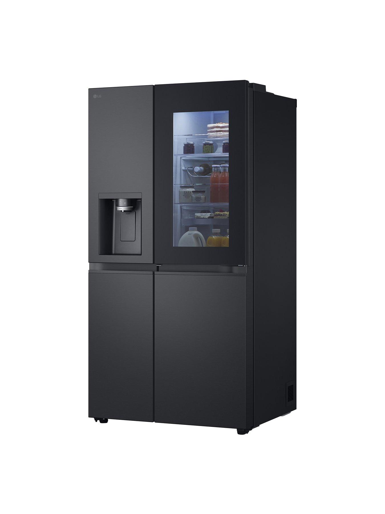  image of lg-instaview-gsxe91evad-628l-smart-inverter-american-style-fridge-freezer-black-steel