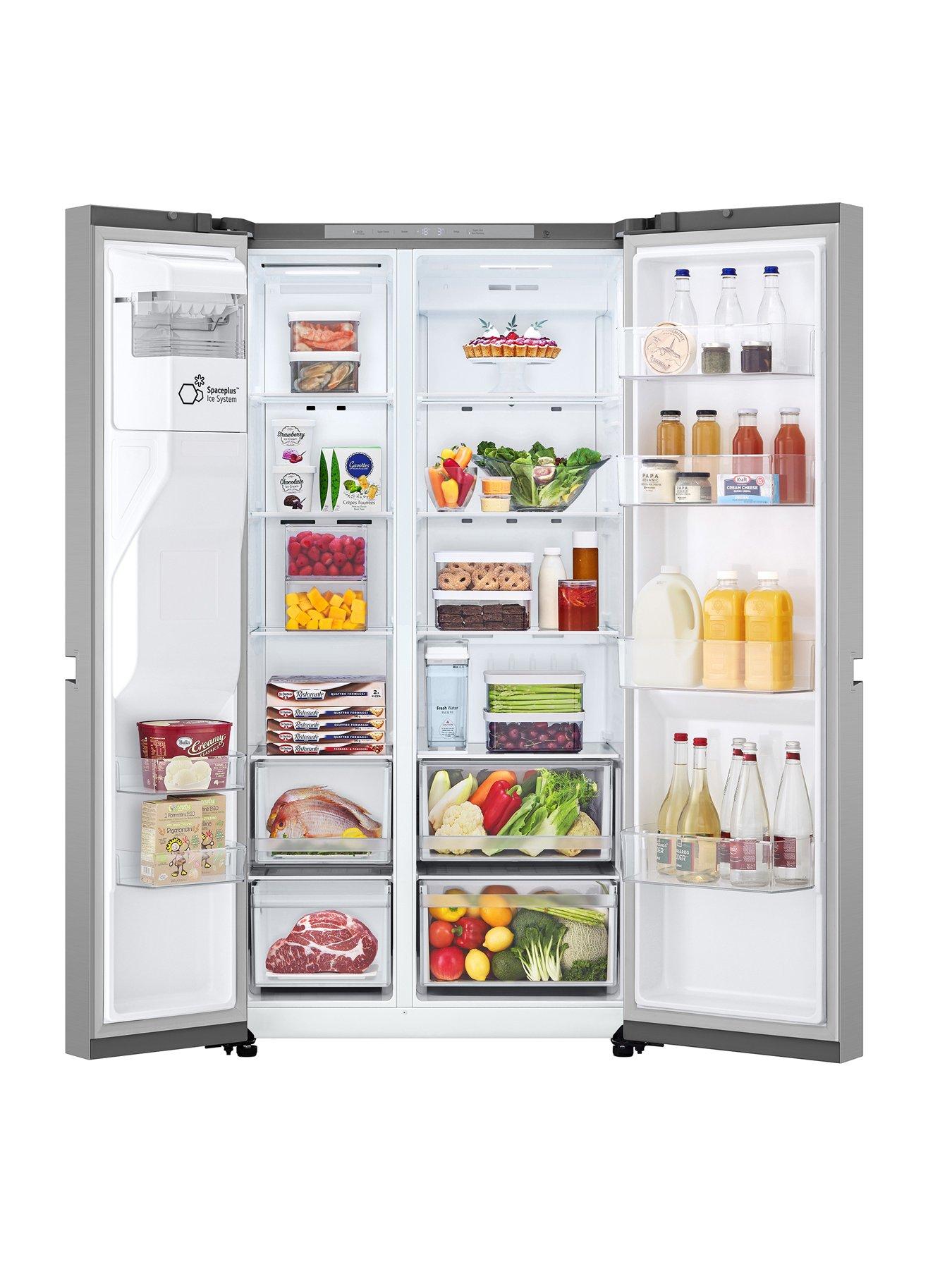  image of lg-gslc41pype-638l-smart-inverter-american-style-fridge-freezer-prime-silver
