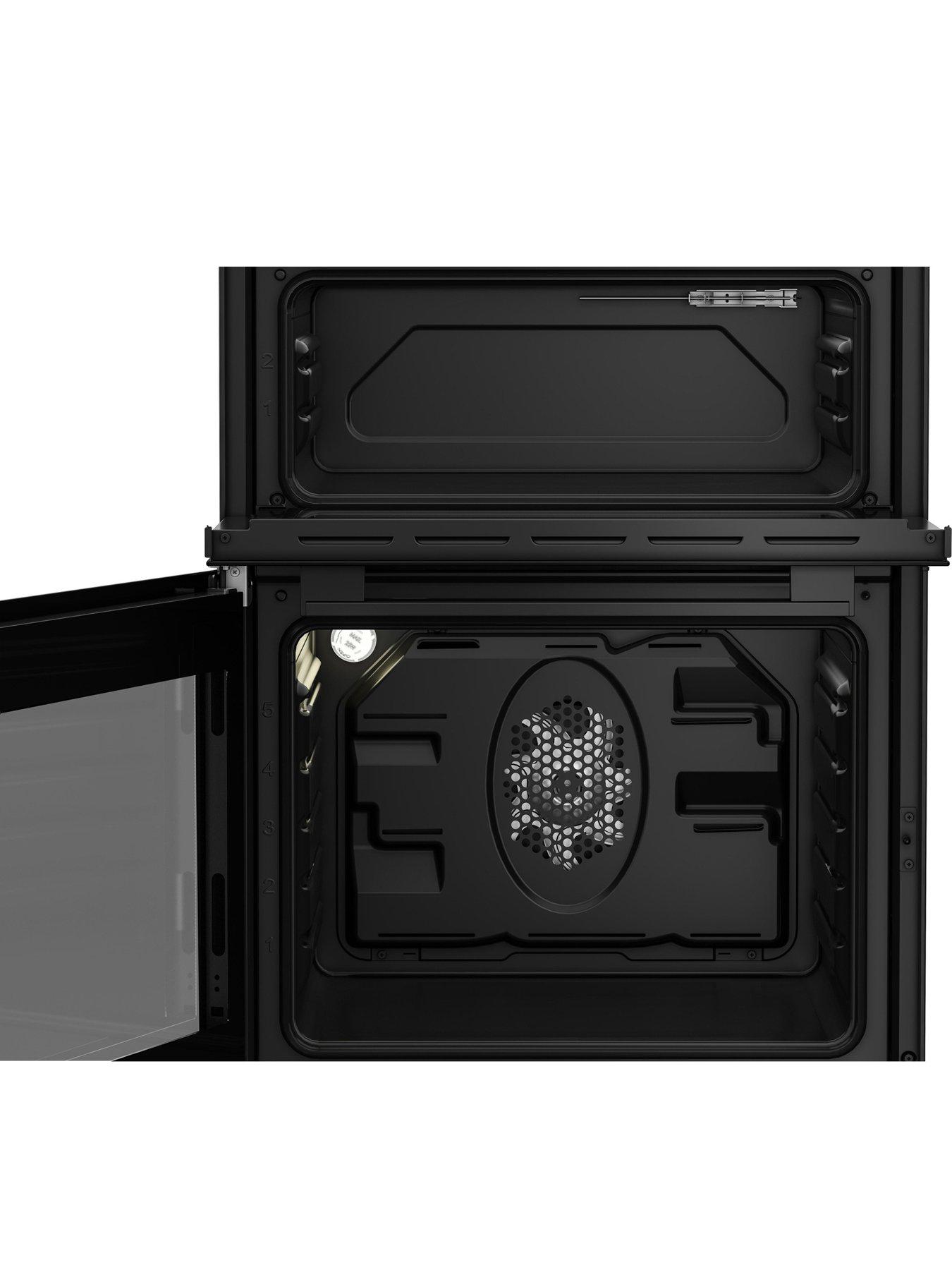 Image 5 of 6 of Indesit 60cm Freestanding Electric Twin Cavity Cooker -BLACK- A Rated - IT60V9KMB/UK