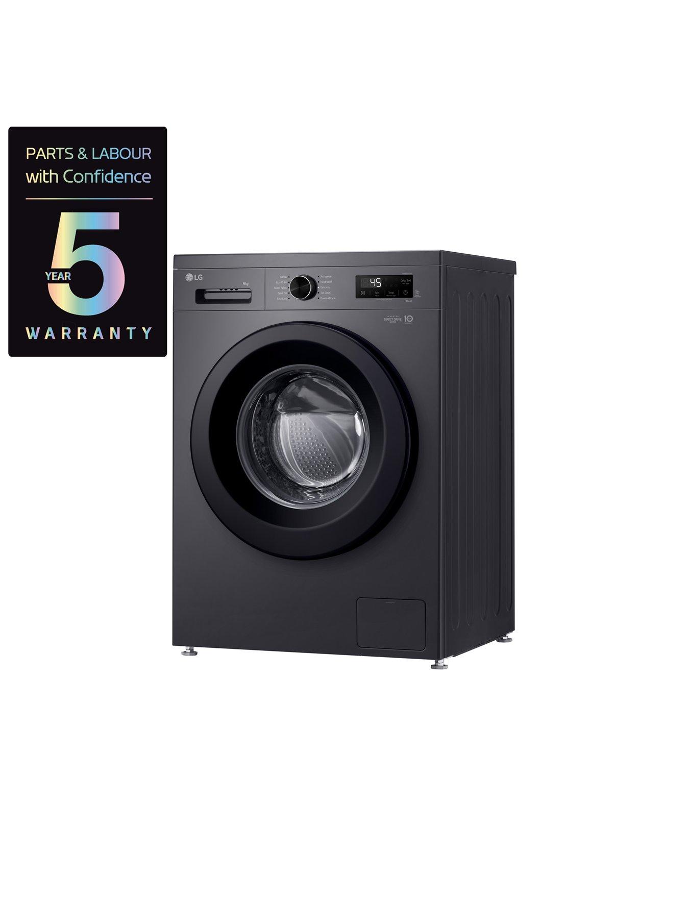  image of lg-f4x1009nmk-9kg-load-1400-spin-direct-drivenbspwashing-machine-slate-grey