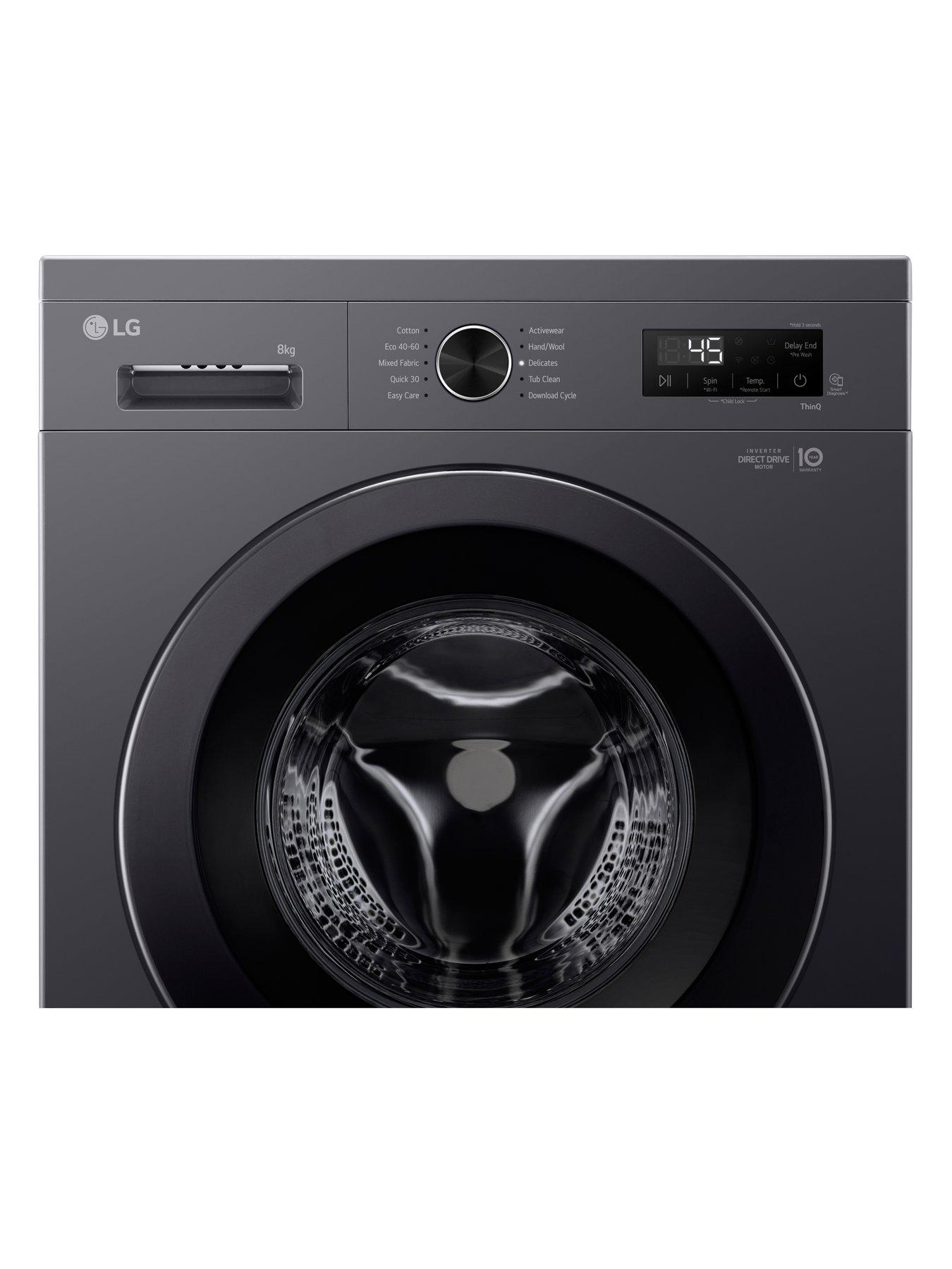  image of lg-f4x1009nmk-9kg-load-1400-spin-direct-drivenbspwashing-machine-slate-grey