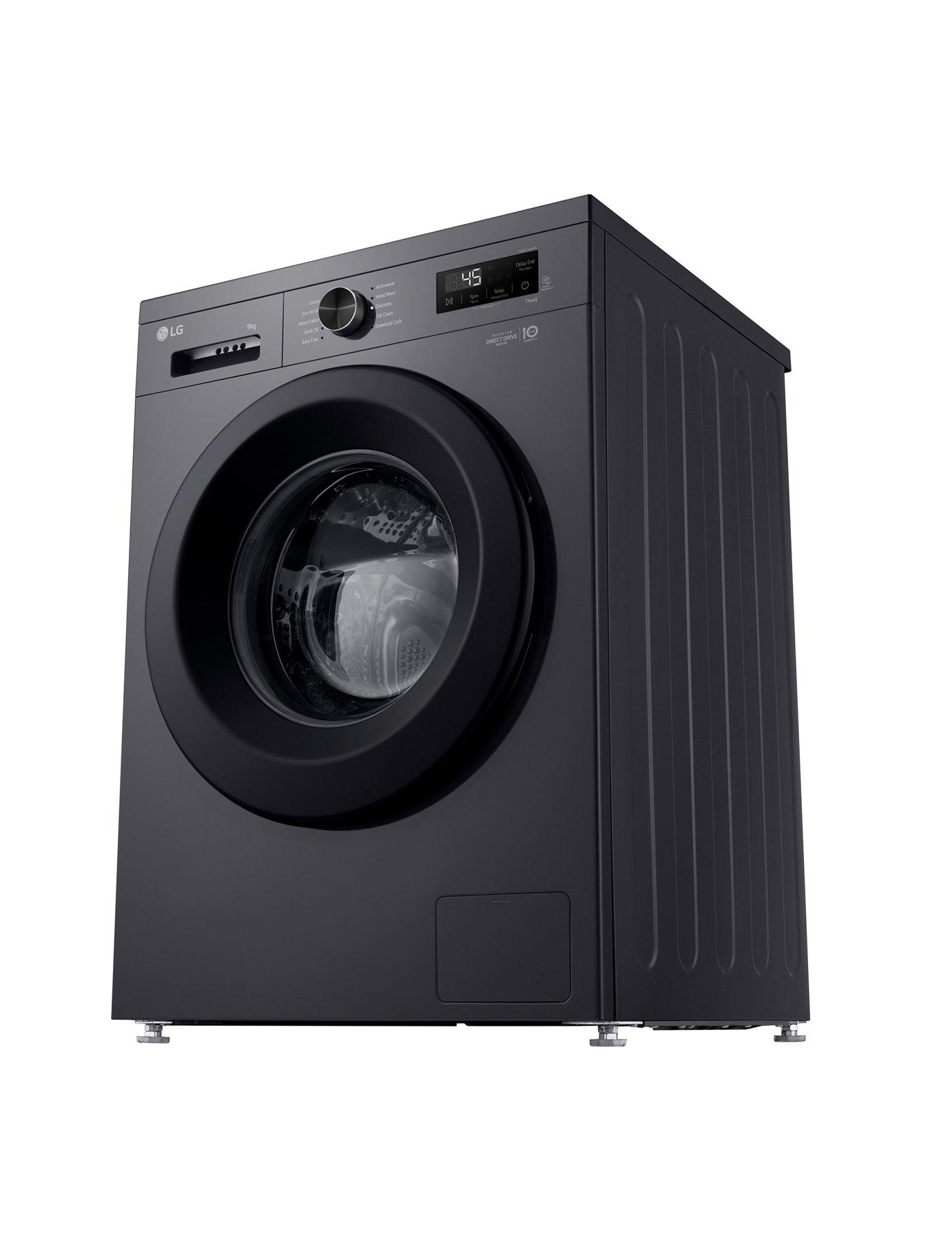  image of lg-f4x1009nmk-9kg-load-1400-spin-direct-drivenbspwashing-machine-slate-grey