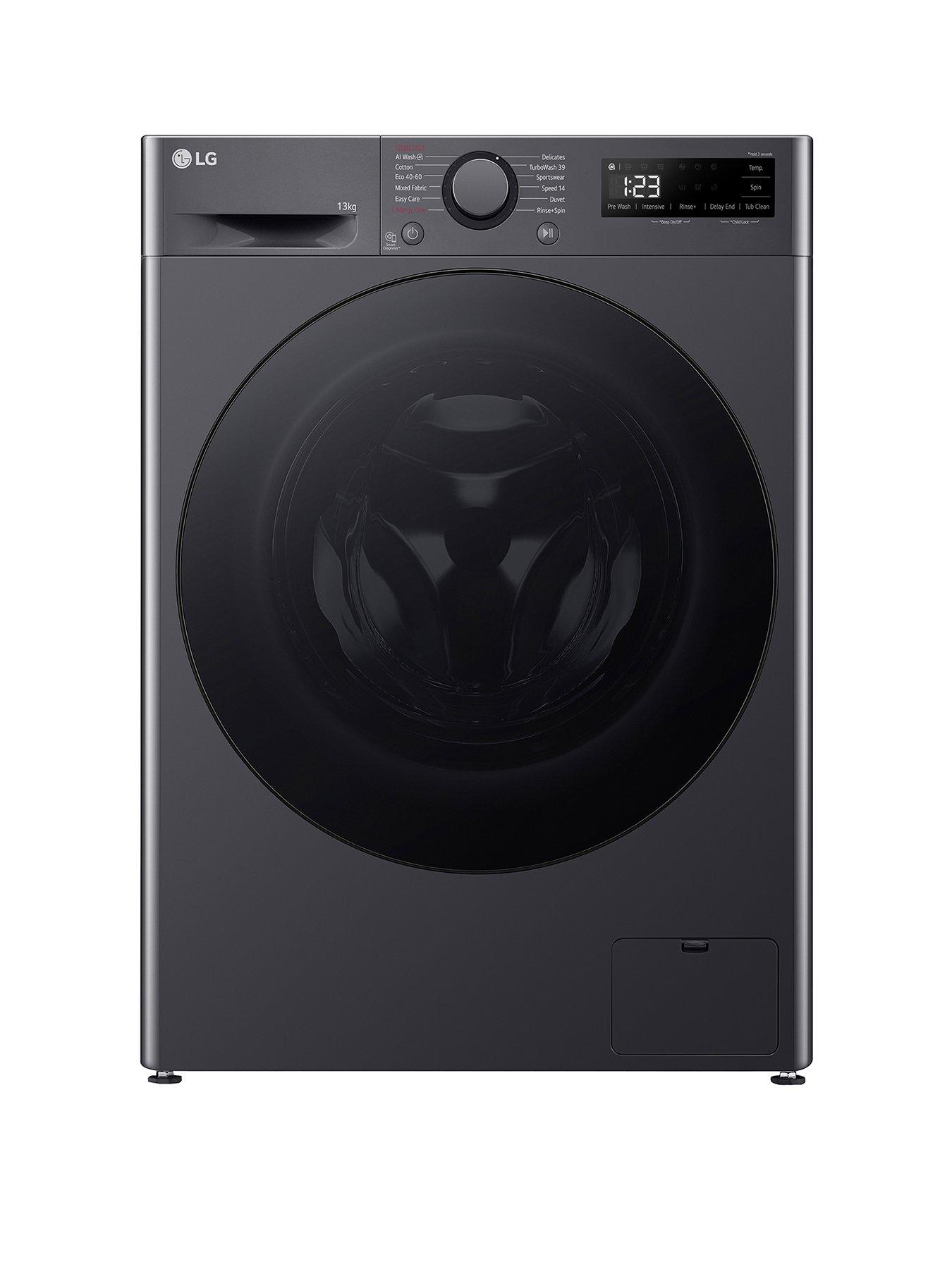  image of lg-turbowashnbspf4y513gbln1-13kg-washnbsp1400-spin-washing-machine-slate-grey