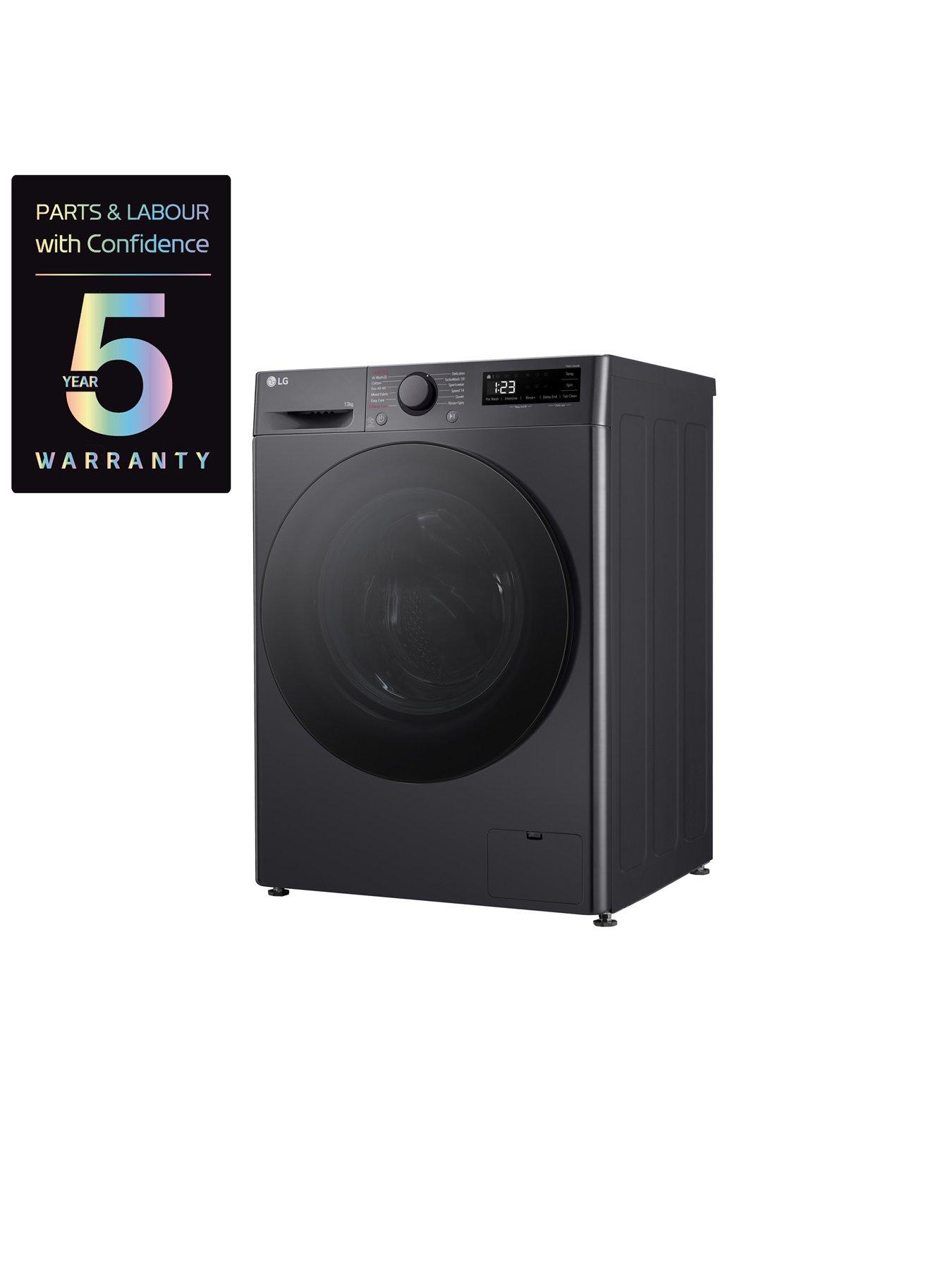  image of lg-turbowashnbspf4y513gbln1-13kg-washnbsp1400-spin-washing-machine-slate-grey
