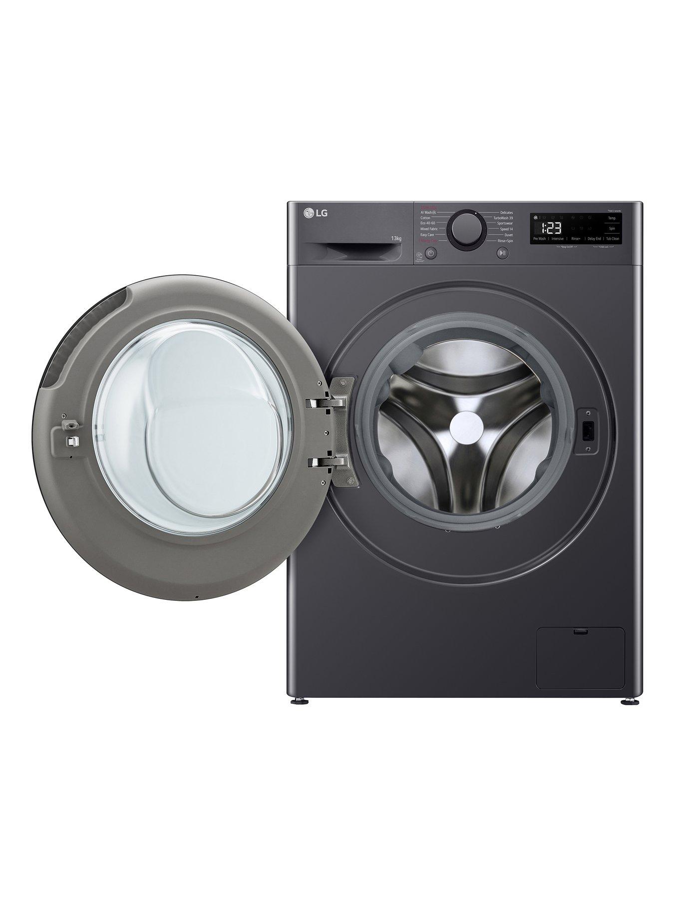  image of lg-turbowashnbspf4y513gbln1-13kg-washnbsp1400-spin-washing-machine-slate-grey