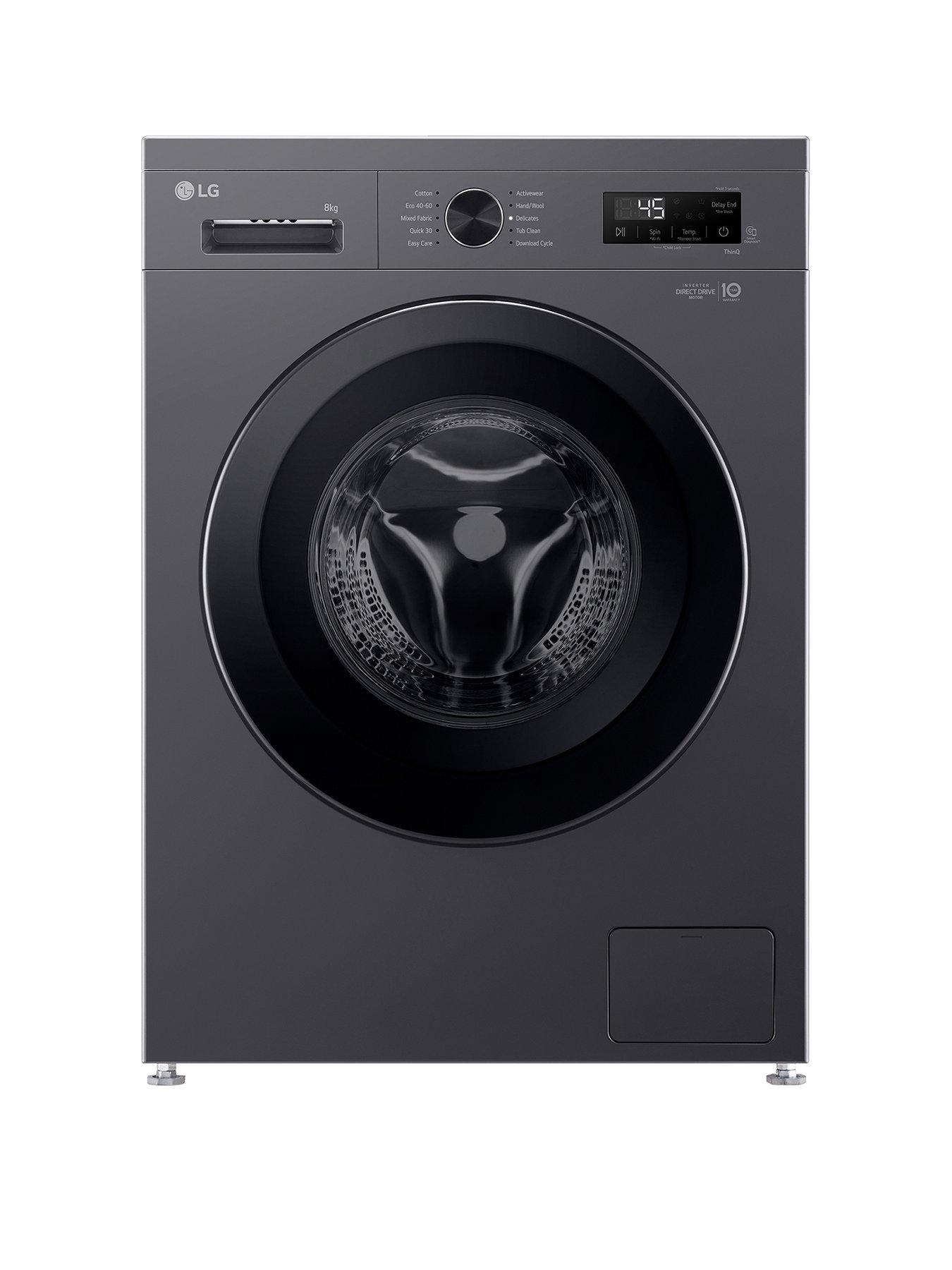 Image 1 of 6 of LG F4X1008NMK 8kg Load, 1400 Spin&nbsp;Washing Machine - Slate Grey