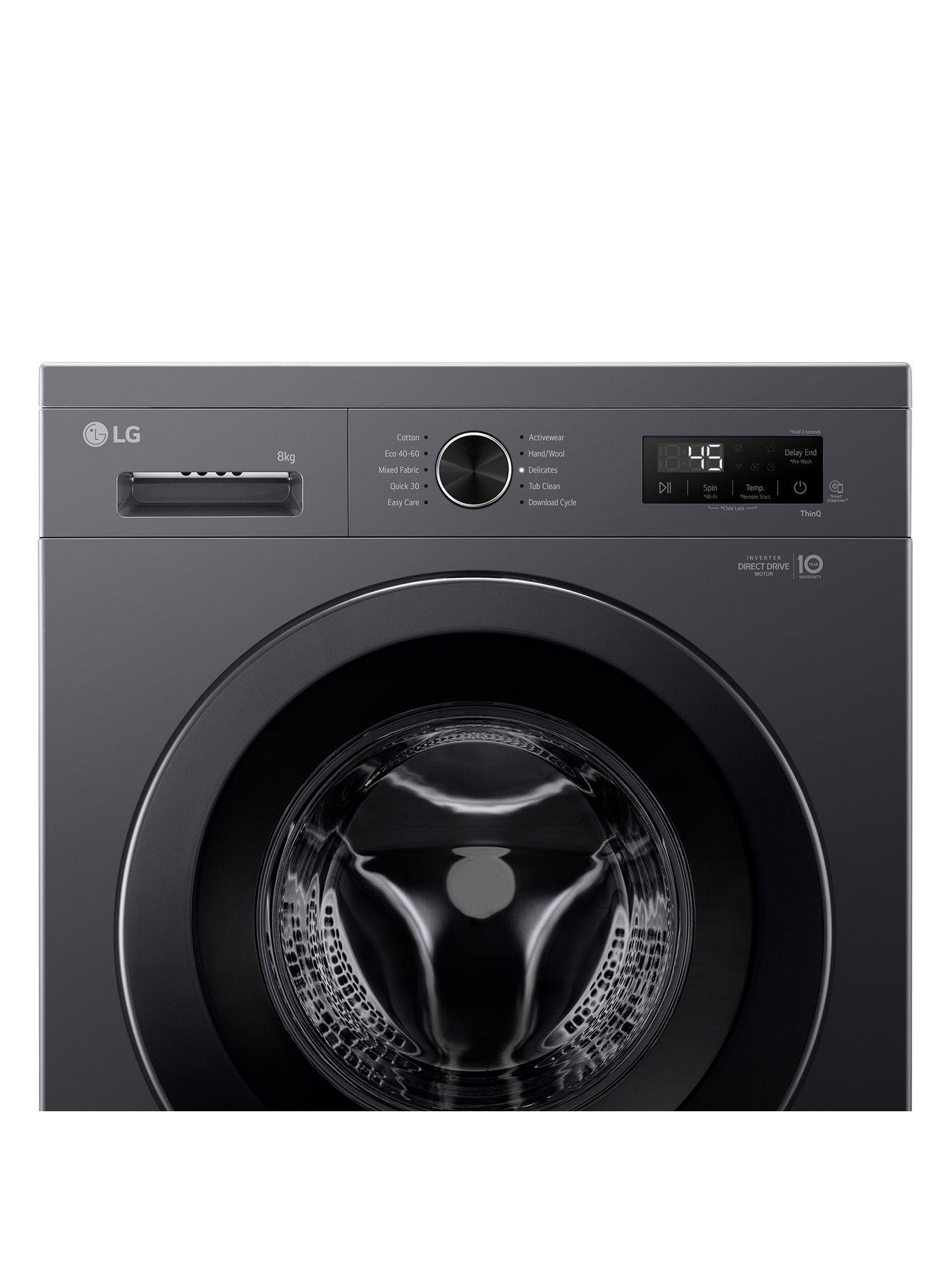 Image 3 of 6 of LG F4X1008NMK 8kg Load, 1400 Spin&nbsp;Washing Machine - Slate Grey