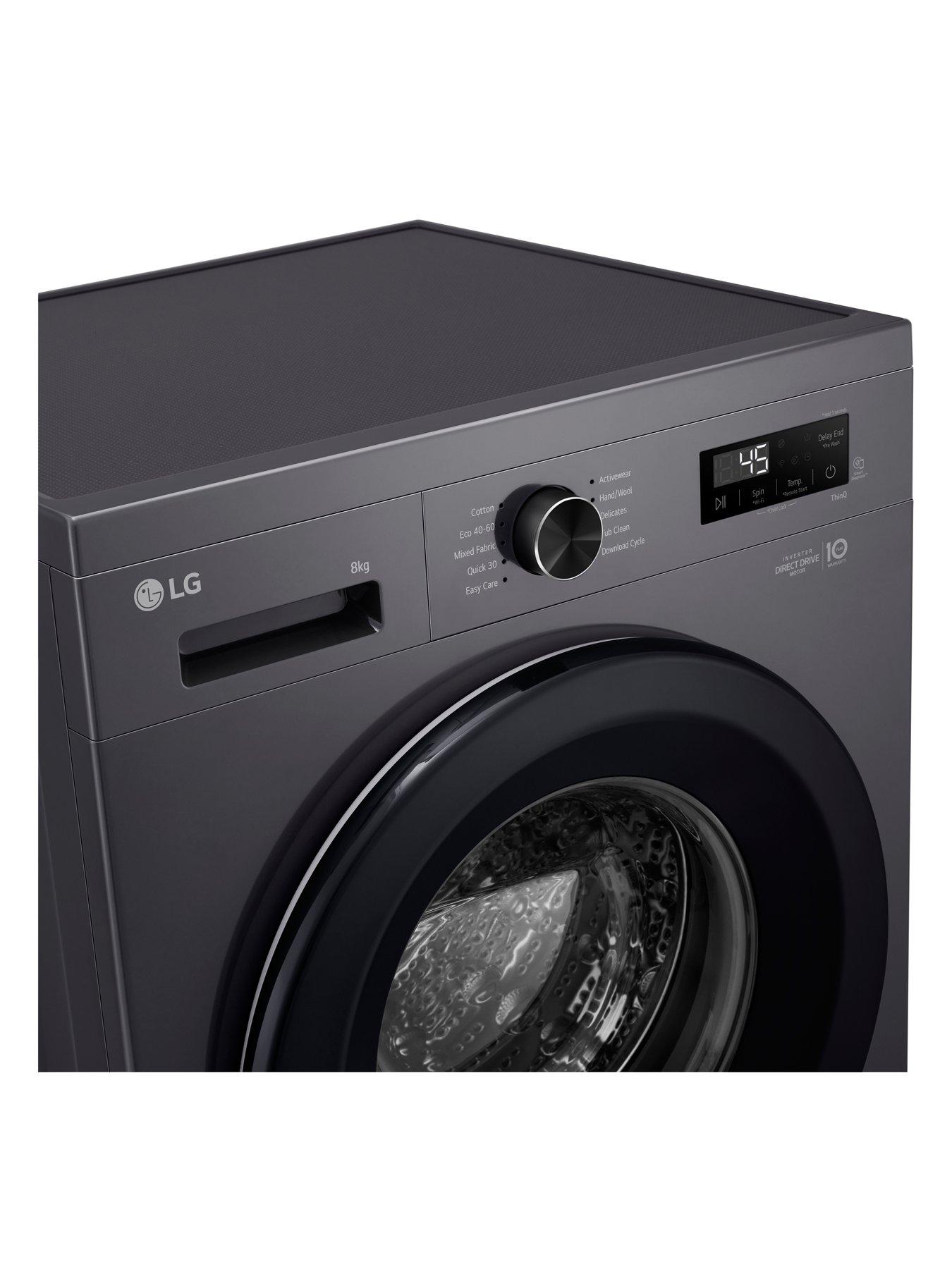 Image 4 of 6 of LG F4X1008NMK 8kg Load, 1400 Spin&nbsp;Washing Machine - Slate Grey