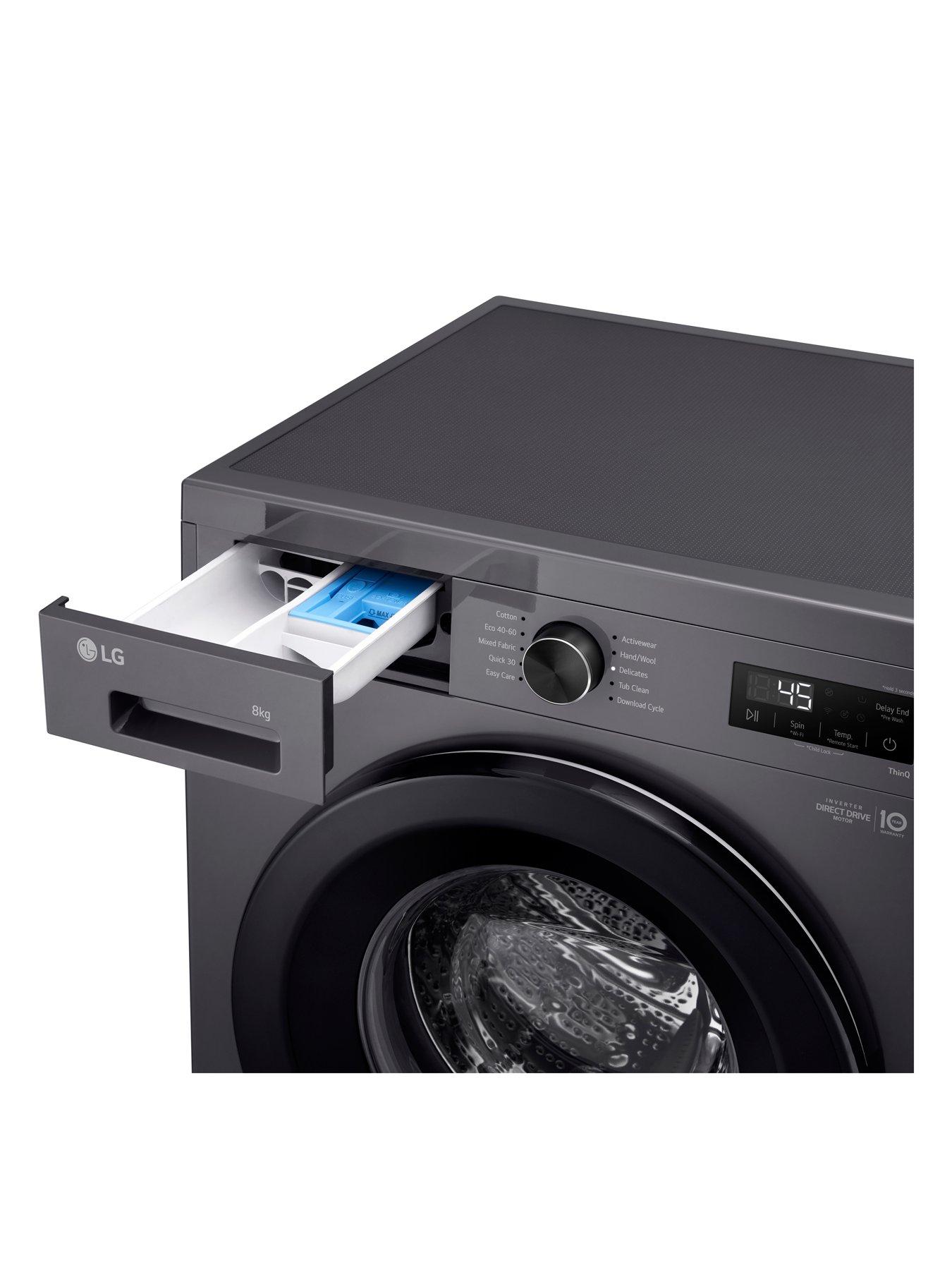 Image 5 of 6 of LG F4X1008NMK 8kg Load, 1400 Spin&nbsp;Washing Machine - Slate Grey