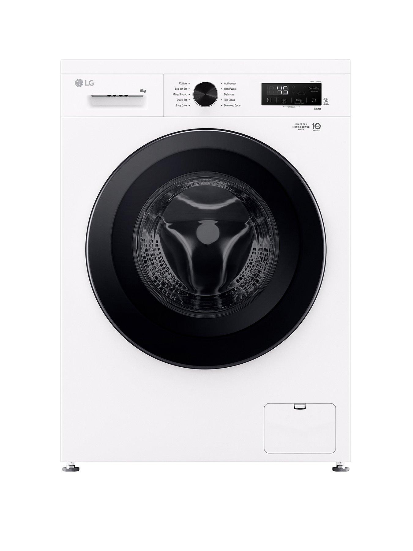 LG F4X1008NWK 8kg Load, 1400 Spin Washing Machine - White