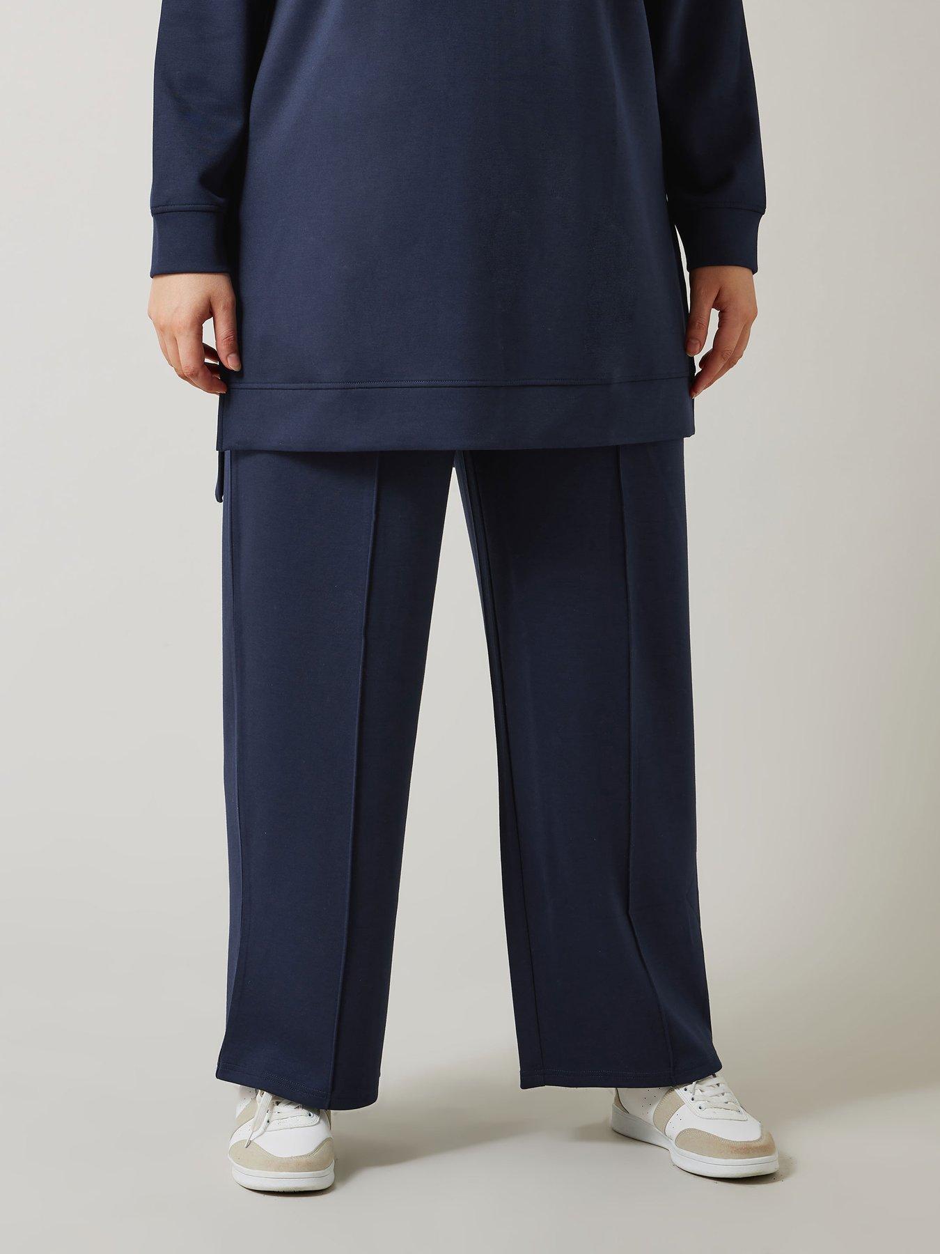 undefined Wide Leg Jogger - Blue