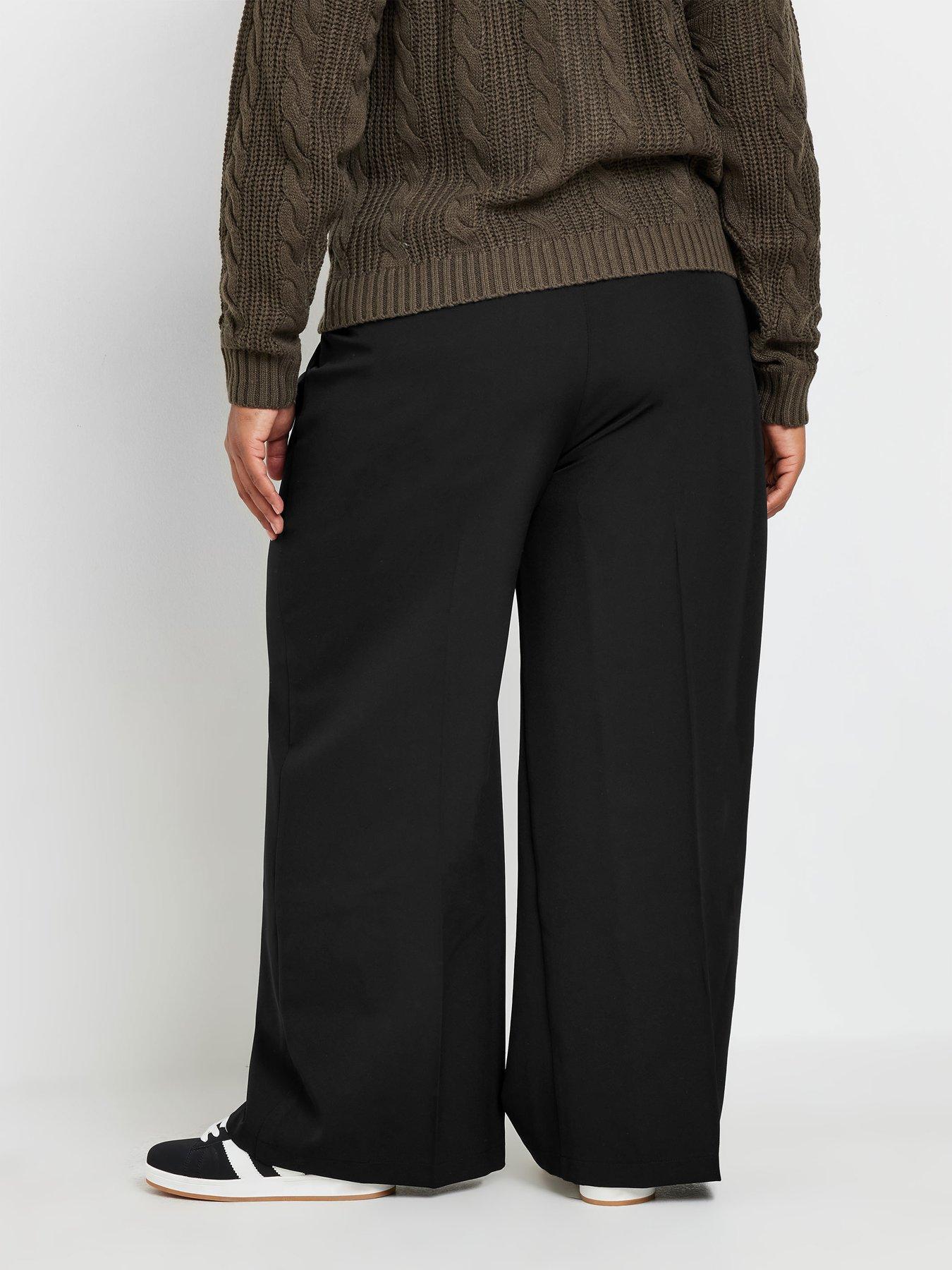 Image 2 of 4 of Yours Curve Pull On Wide Leg Trouser