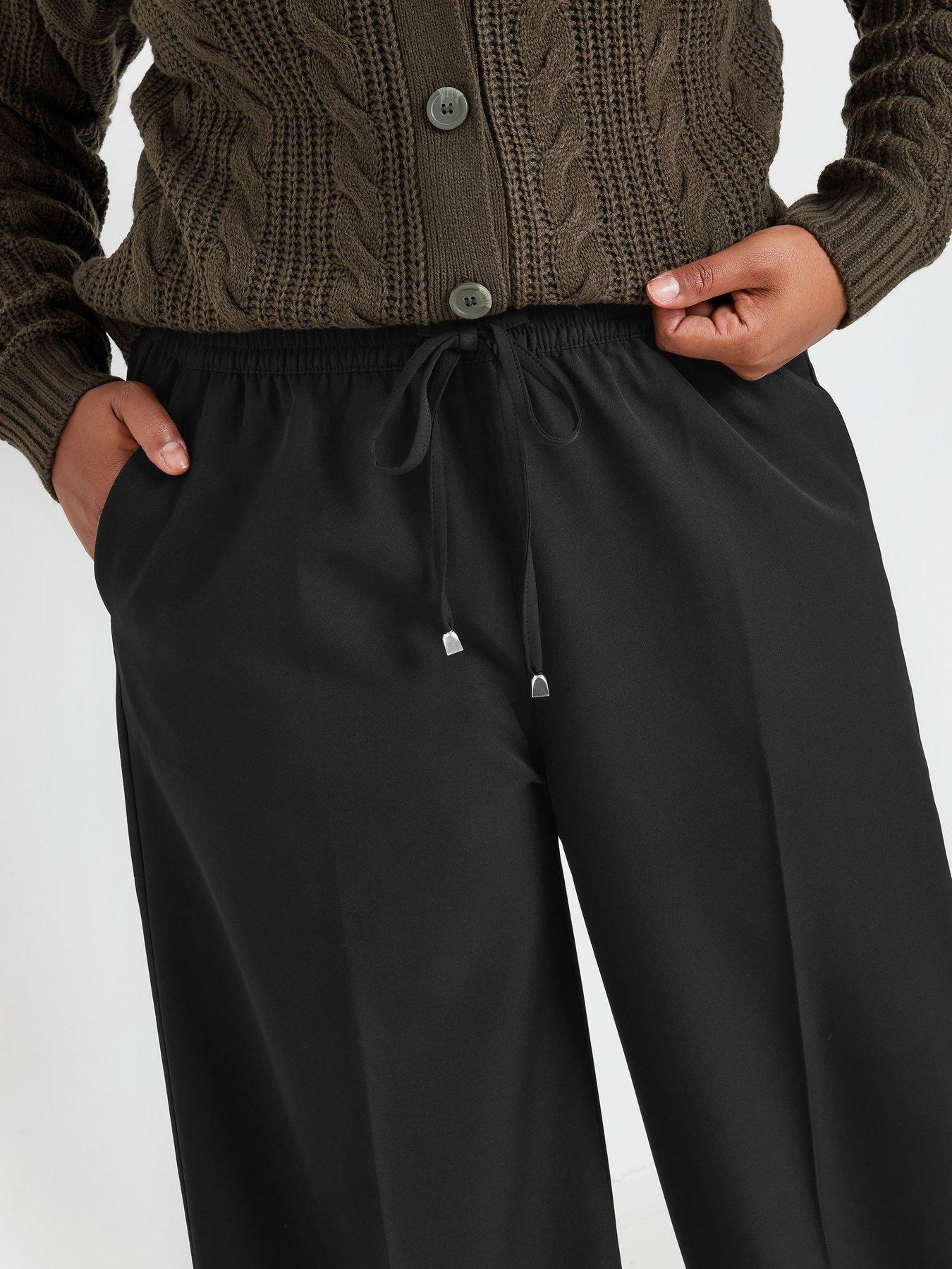 Image 4 of 4 of Yours Curve Pull On Wide Leg Trouser