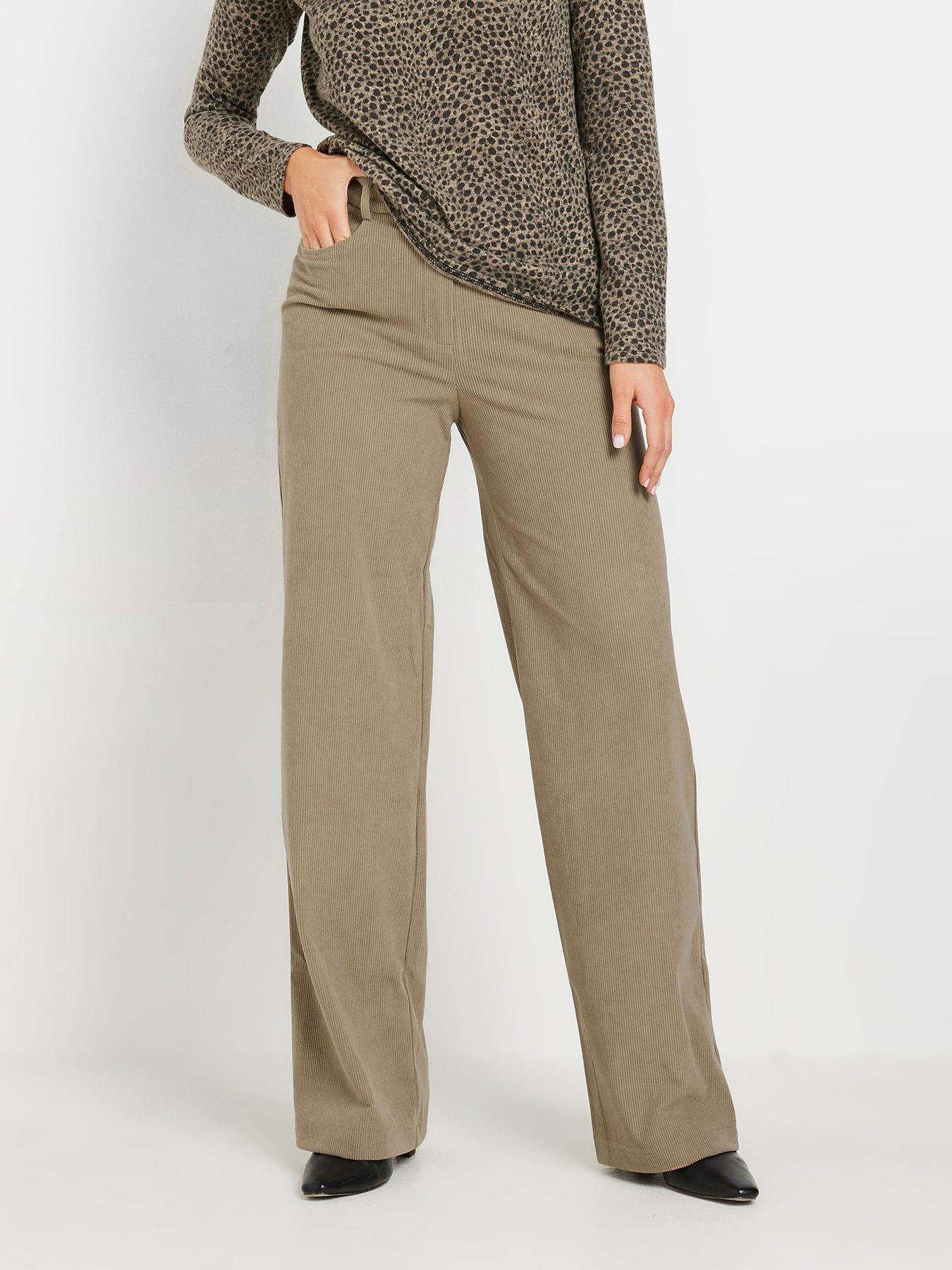Image 1 of 4 of Long Tall Sally Cord Wide Leg Jean 36" - Natural